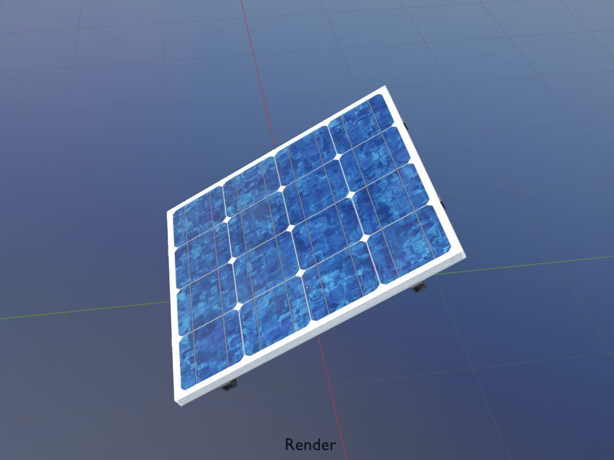 Solar module version 3 2x2m without stand 3D Model Collection_40