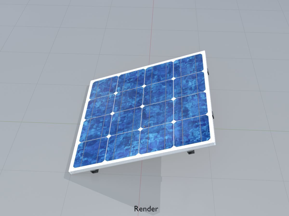 Solar module version 3 2x2m without stand 3D Model Collection_33
