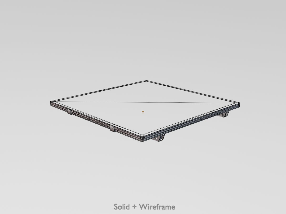 Solar module version 3 2x2m without stand 3D Model Collection_9