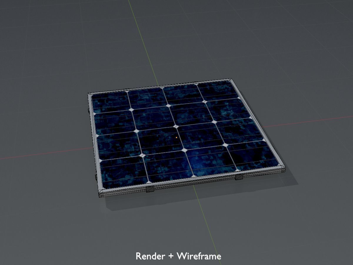 Solar module version 3 2x2m without stand 3D Model Collection_8