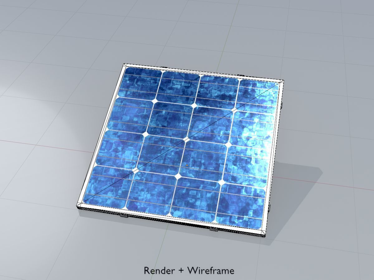 Solar module version 3 2x2m without stand 3D Model Collection_25
