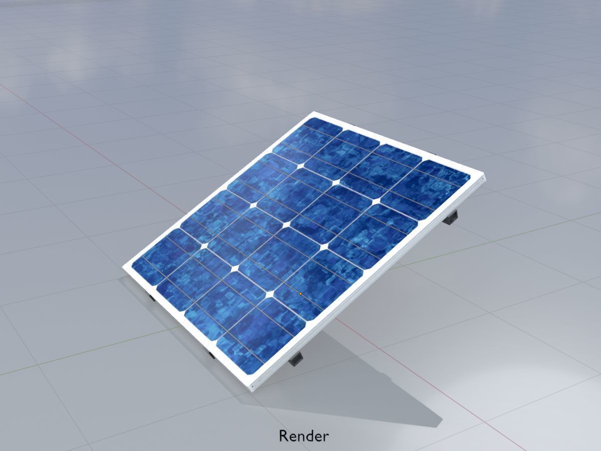 Solar module version 3 2x2m without stand 3D Model Collection_53