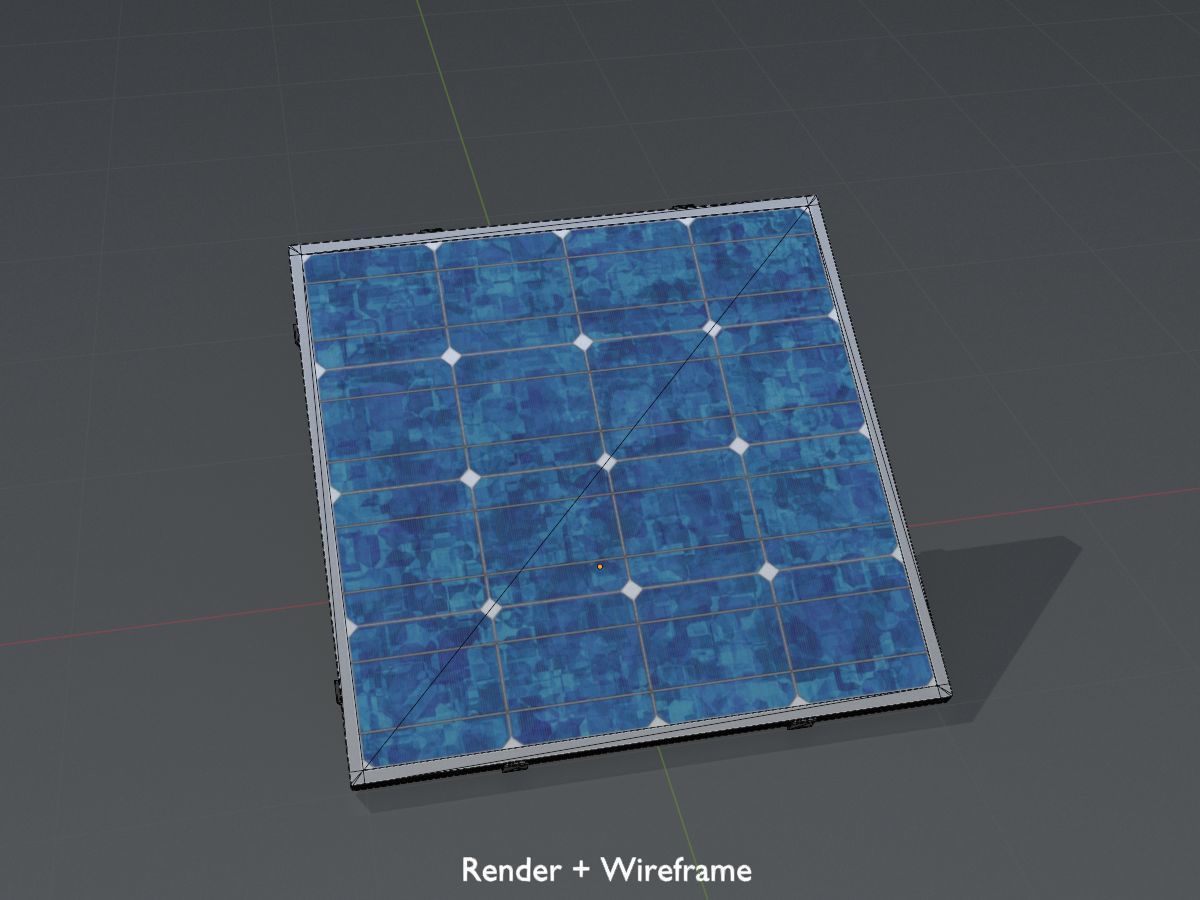 Solar module version 3 2x2m without stand 3D Model Collection_48