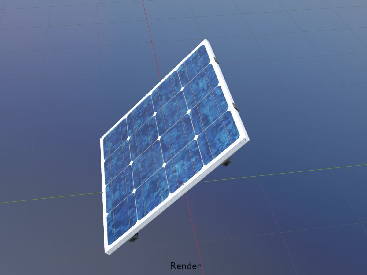 Solar module version 3 2x2m without stand 3D Model Collection_77