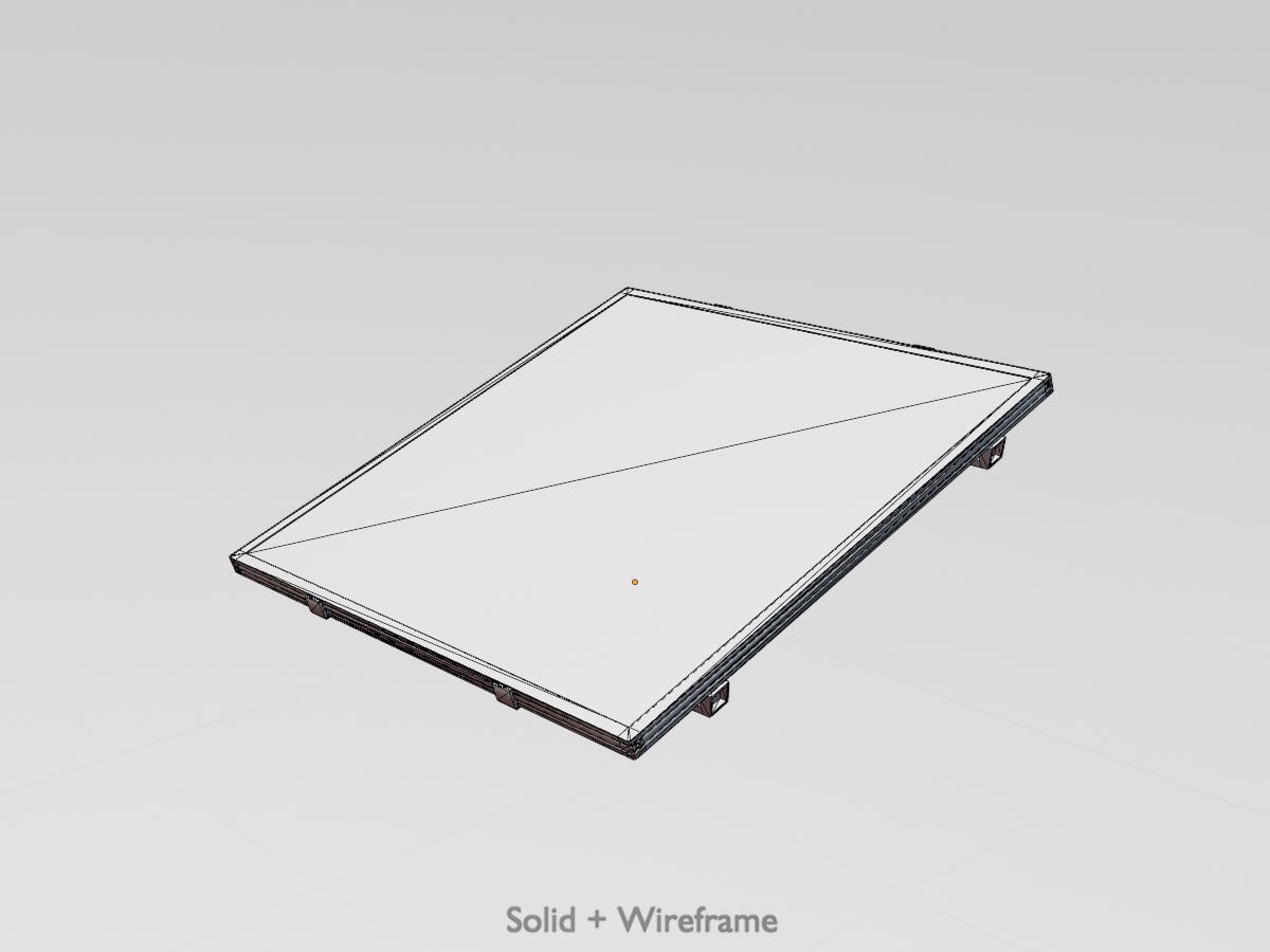 Solar module version 3 2x2m without stand 3D Model Collection_29