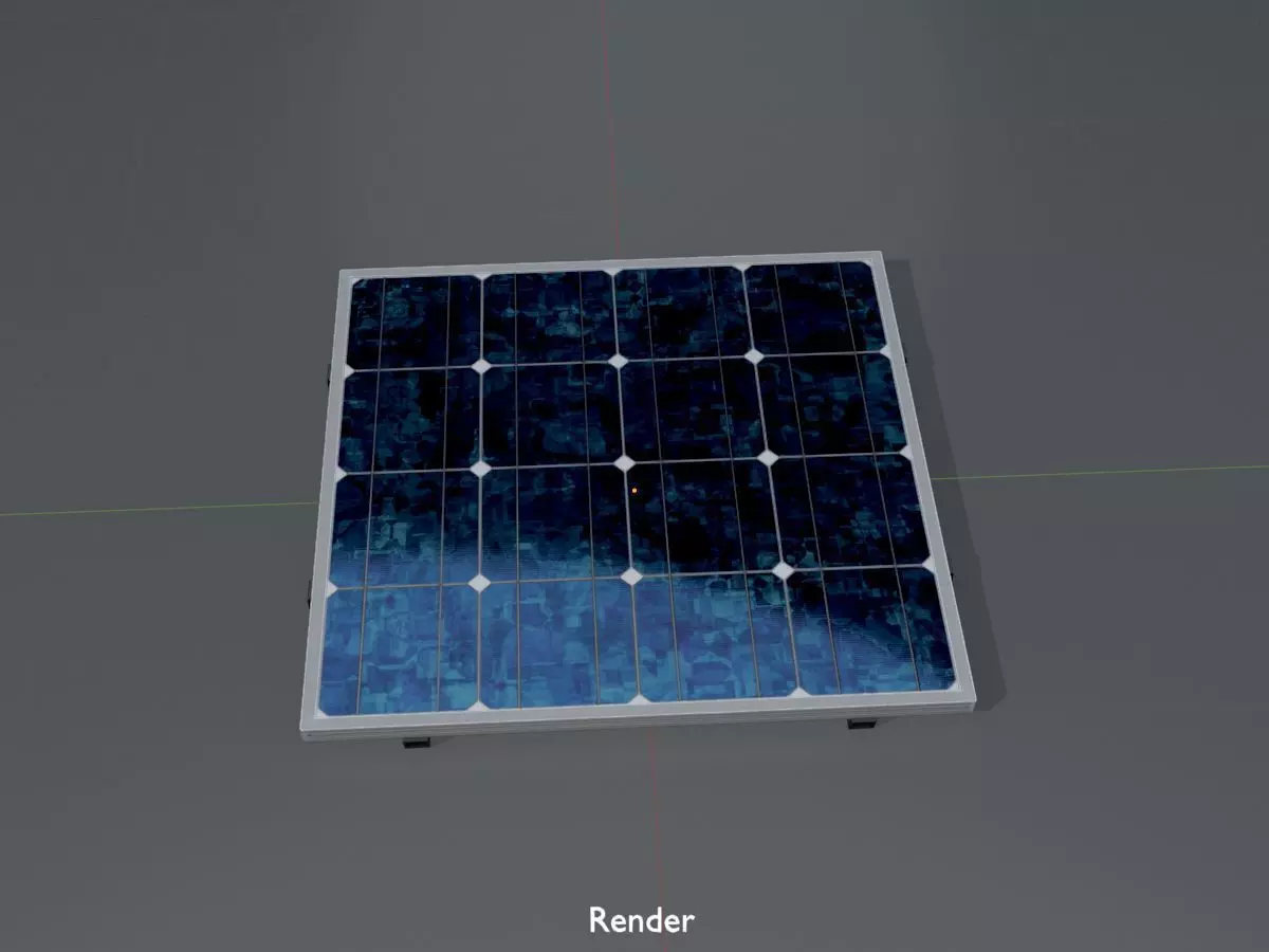 Solar module version 3 2x2m without stand 3D Model Collection_0