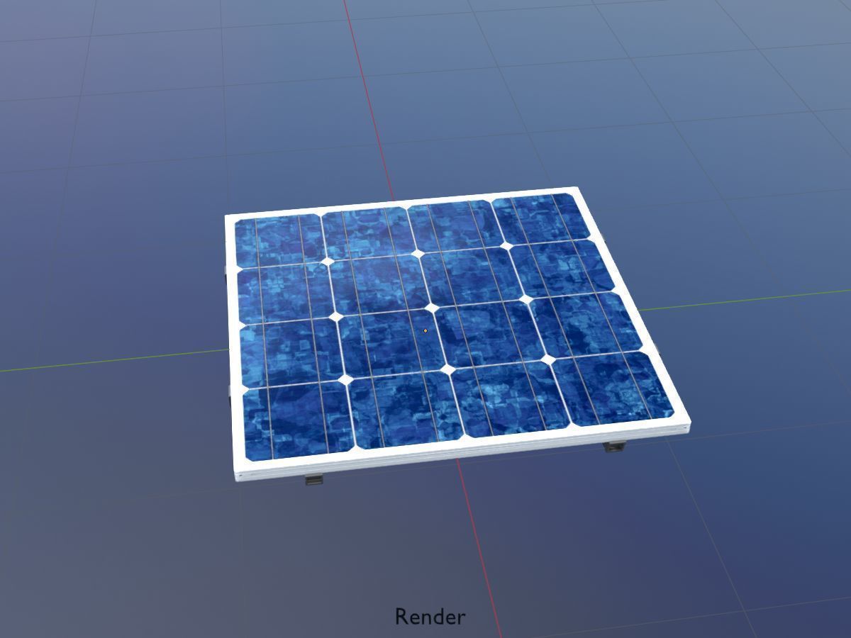 Solar module version 3 2x2m without stand 3D Model Collection_17