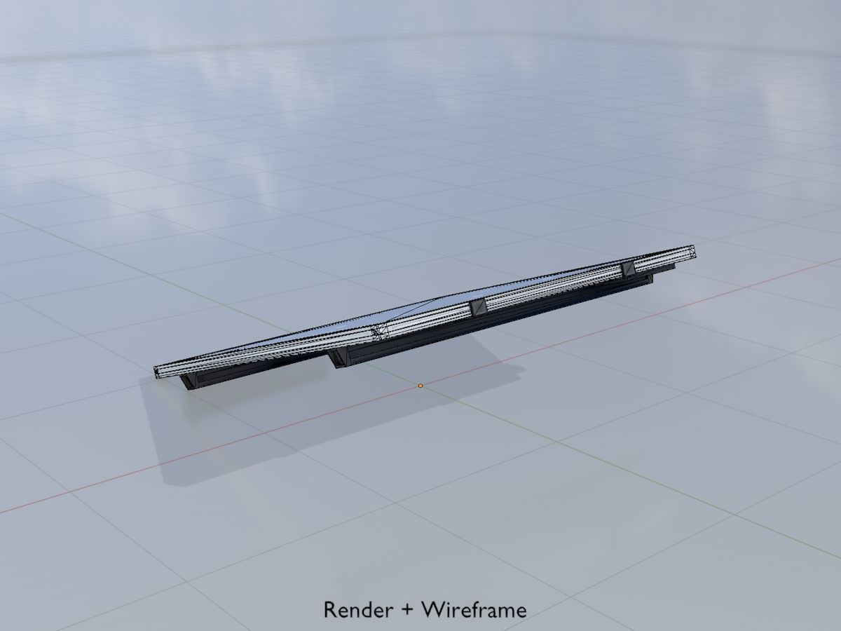 Solar module version 3 2x2m without stand 3D Model Collection_26