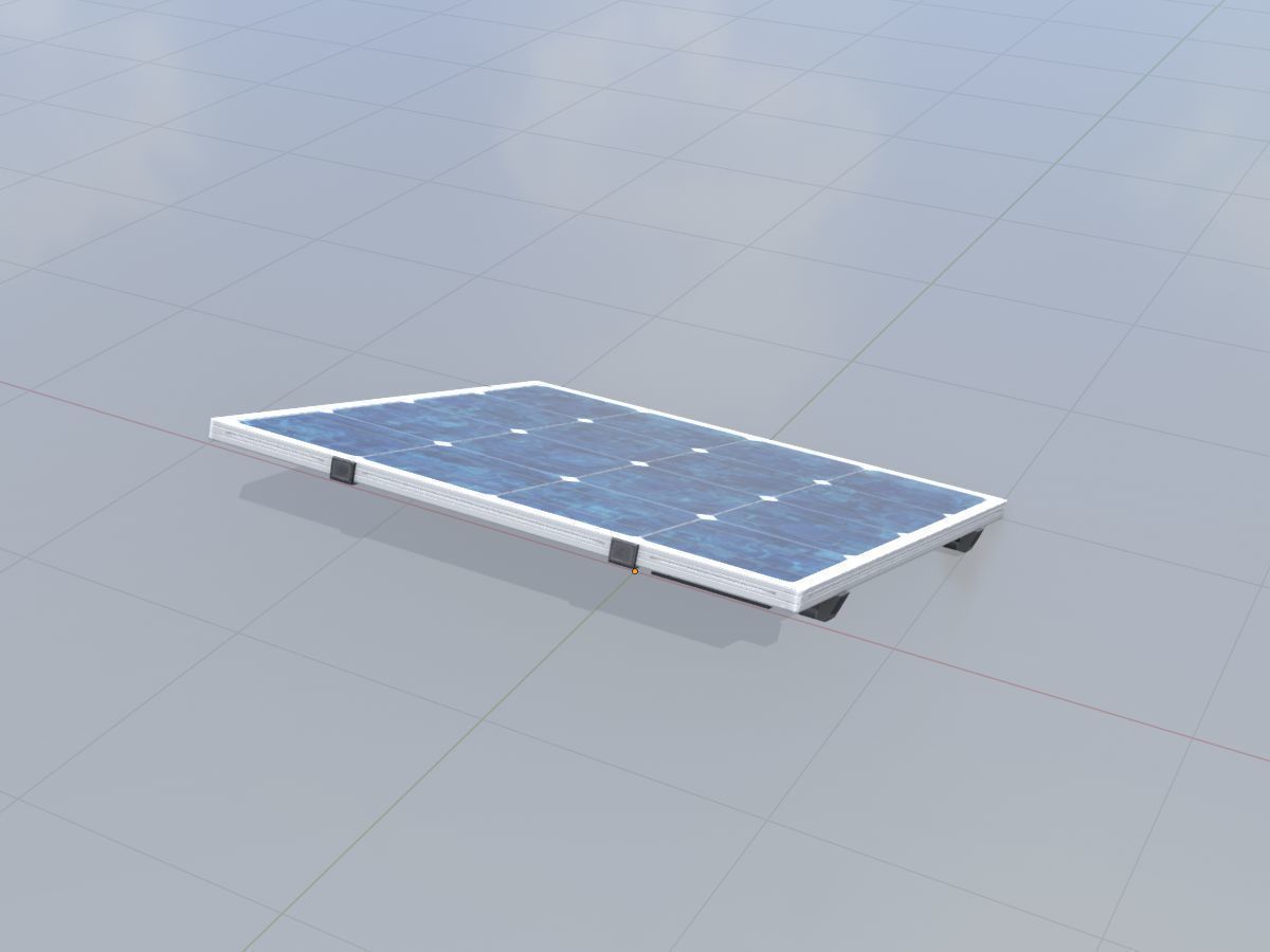 Solar module version 3 2x2m without stand 3D Model Collection_23