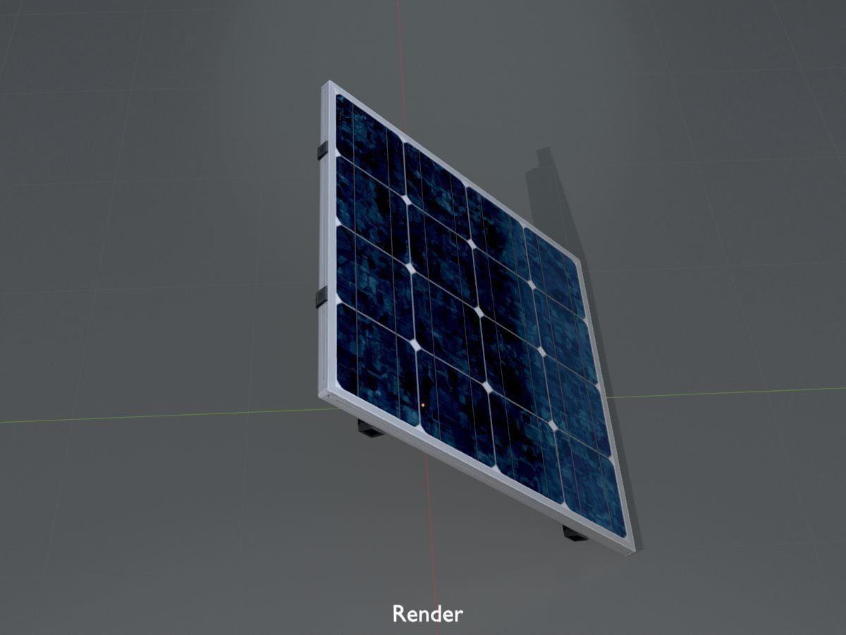Solar module version 3 2x2m without stand 3D Model Collection_75