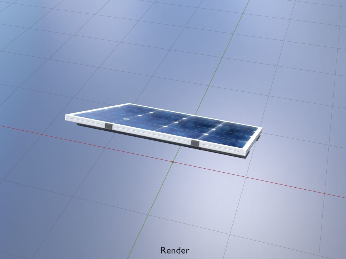 Solar module version 3 2x2m without stand 3D Model Collection_58