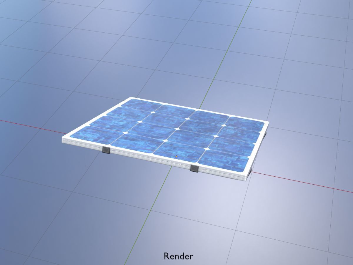 Solar module version 3 2x2m without stand 3D Model Collection_38