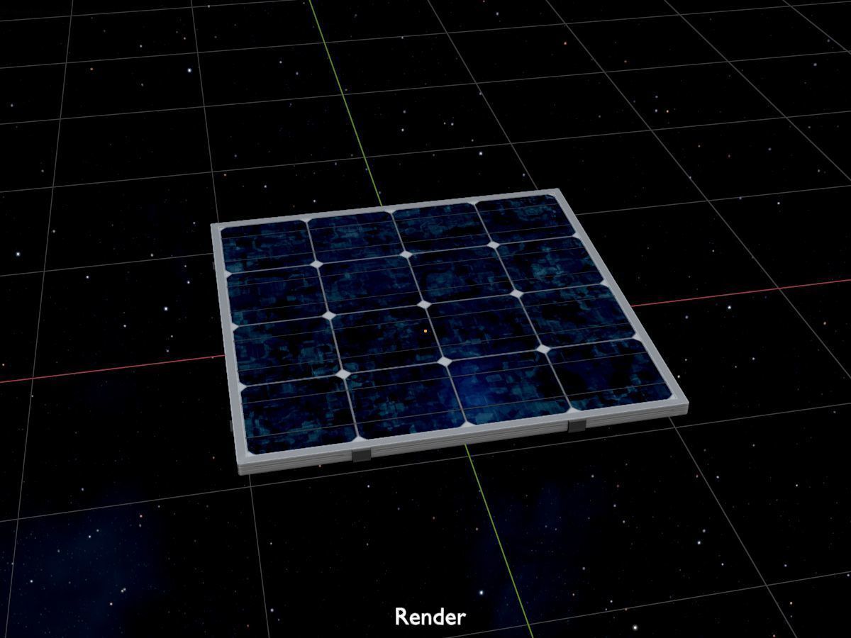 Solar module version 3 2x2m without stand 3D Model Collection_16