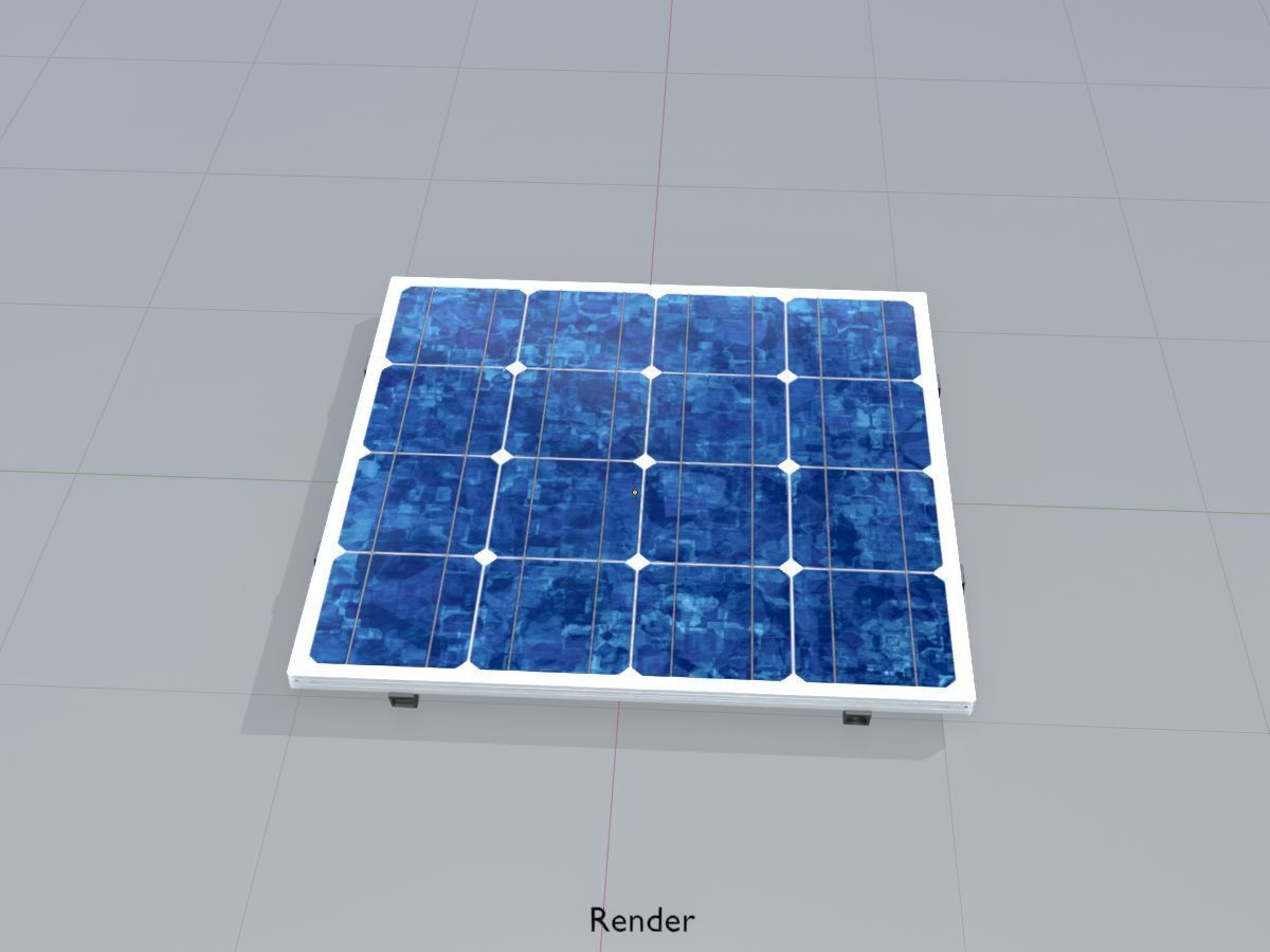 Solar module version 3 2x2m without stand 3D Model Collection_14
