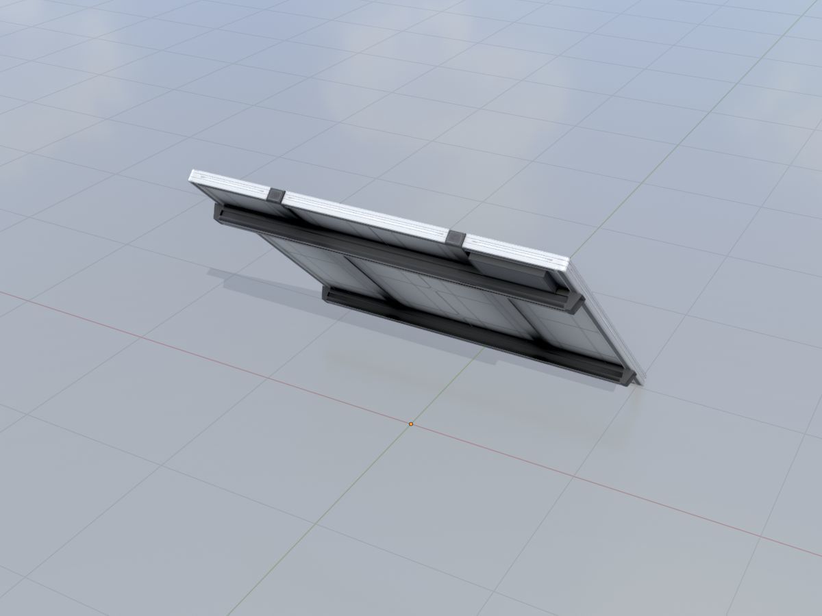 Solar module version 3 2x2m without stand 3D Model Collection_62