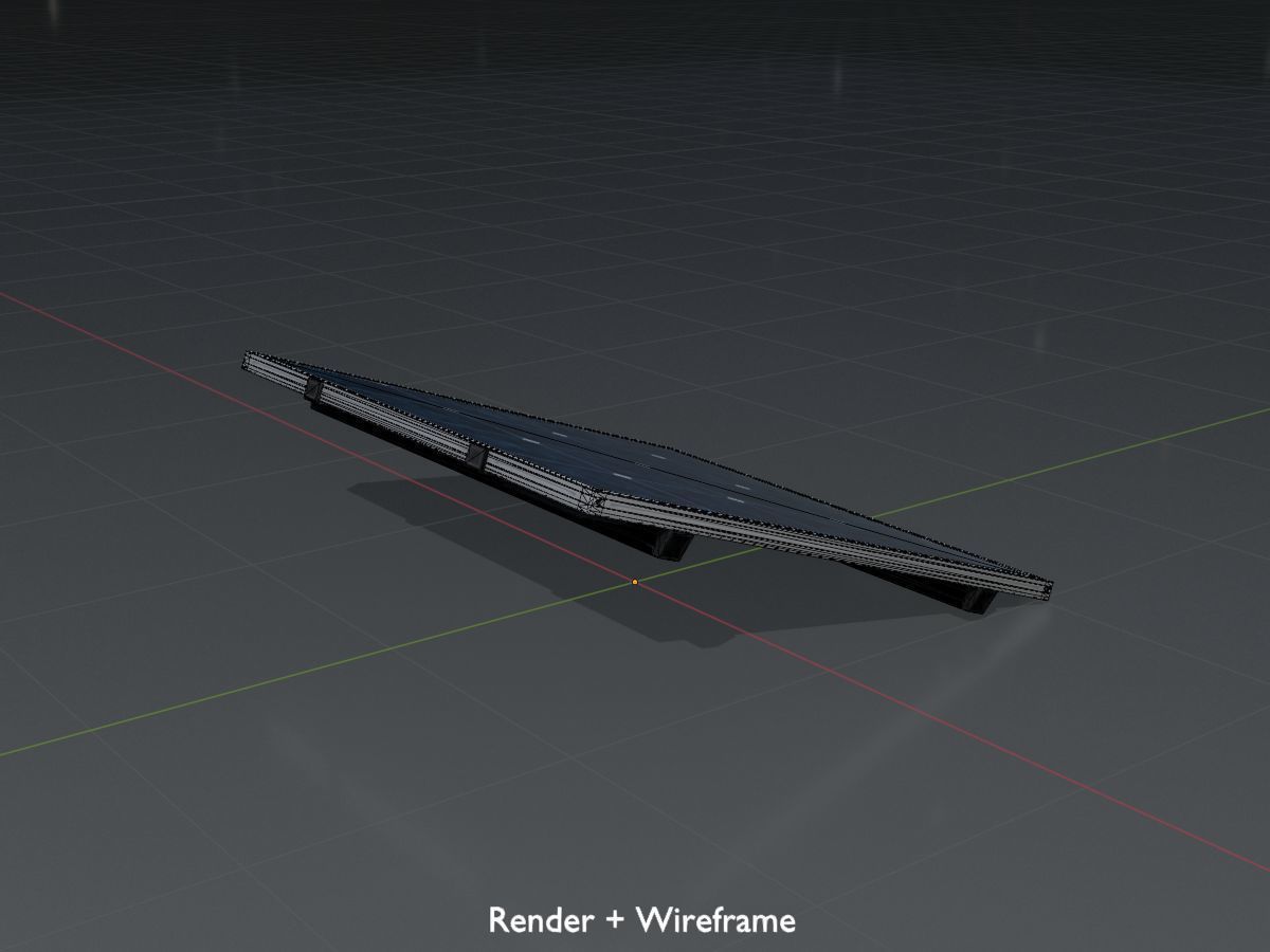 Solar module version 3 2x2m without stand 3D Model Collection_27