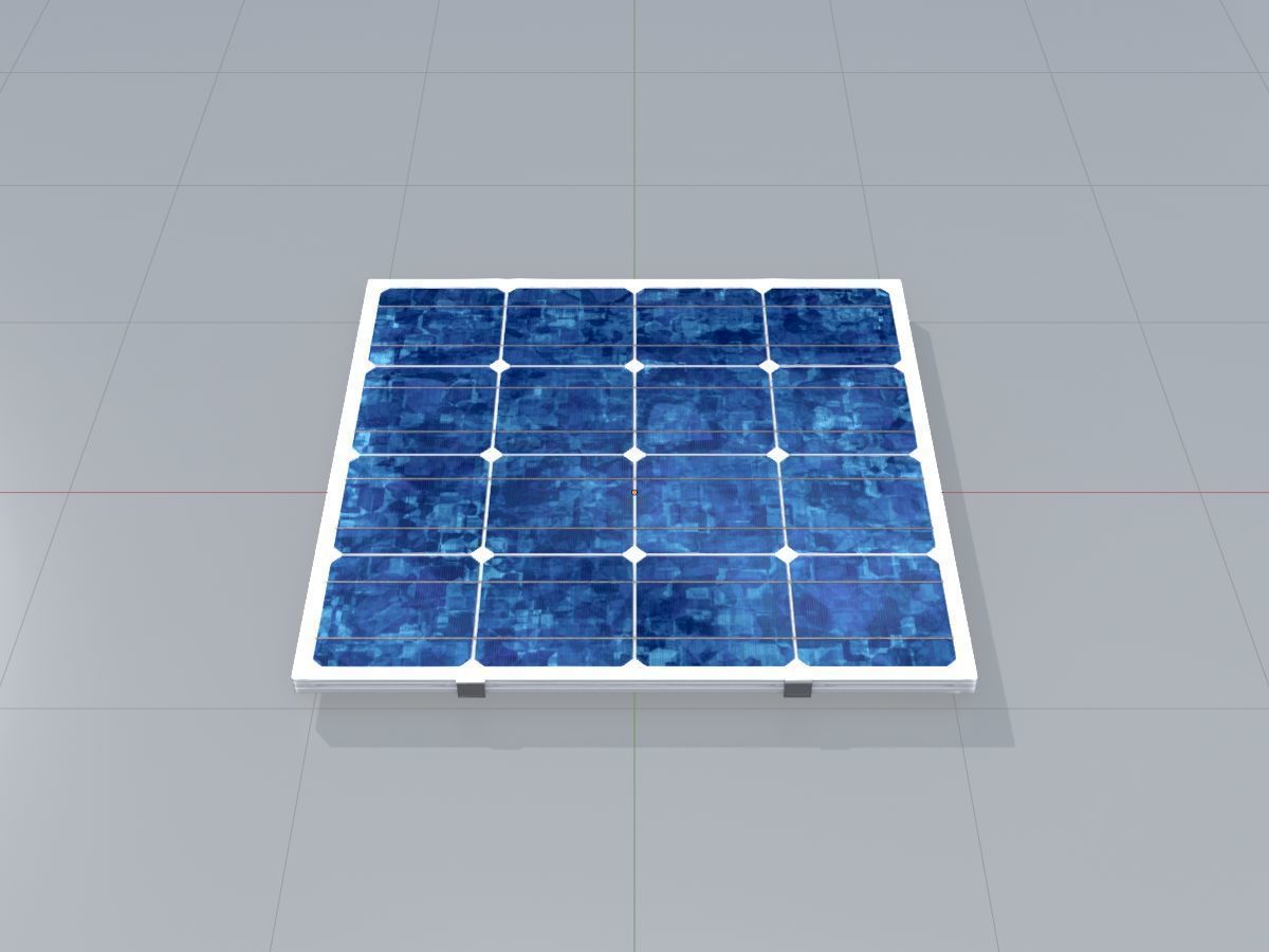 Solar module version 3 2x2m without stand 3D Model Collection_1