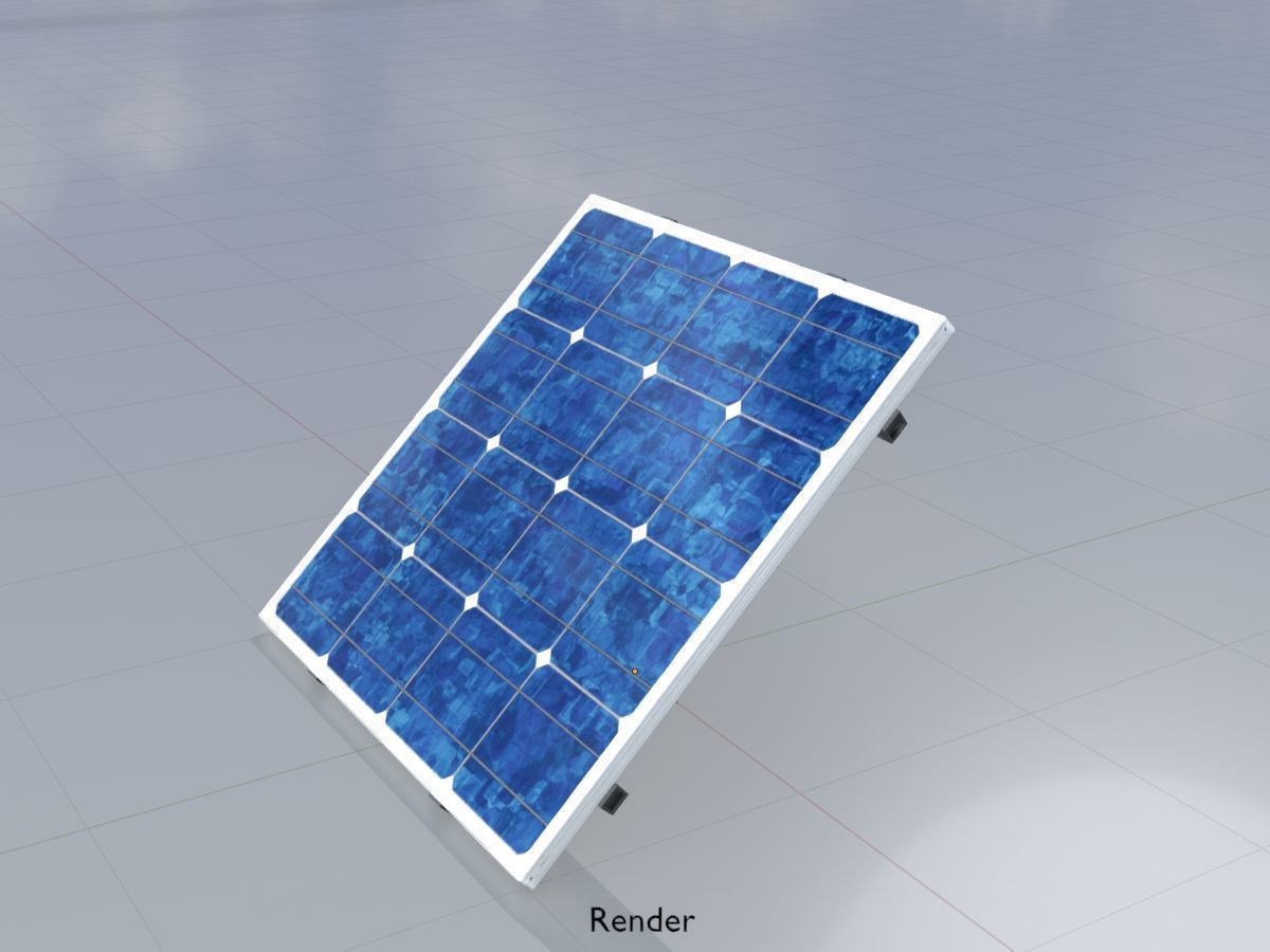 Solar module version 3 2x2m without stand 3D Model Collection_72