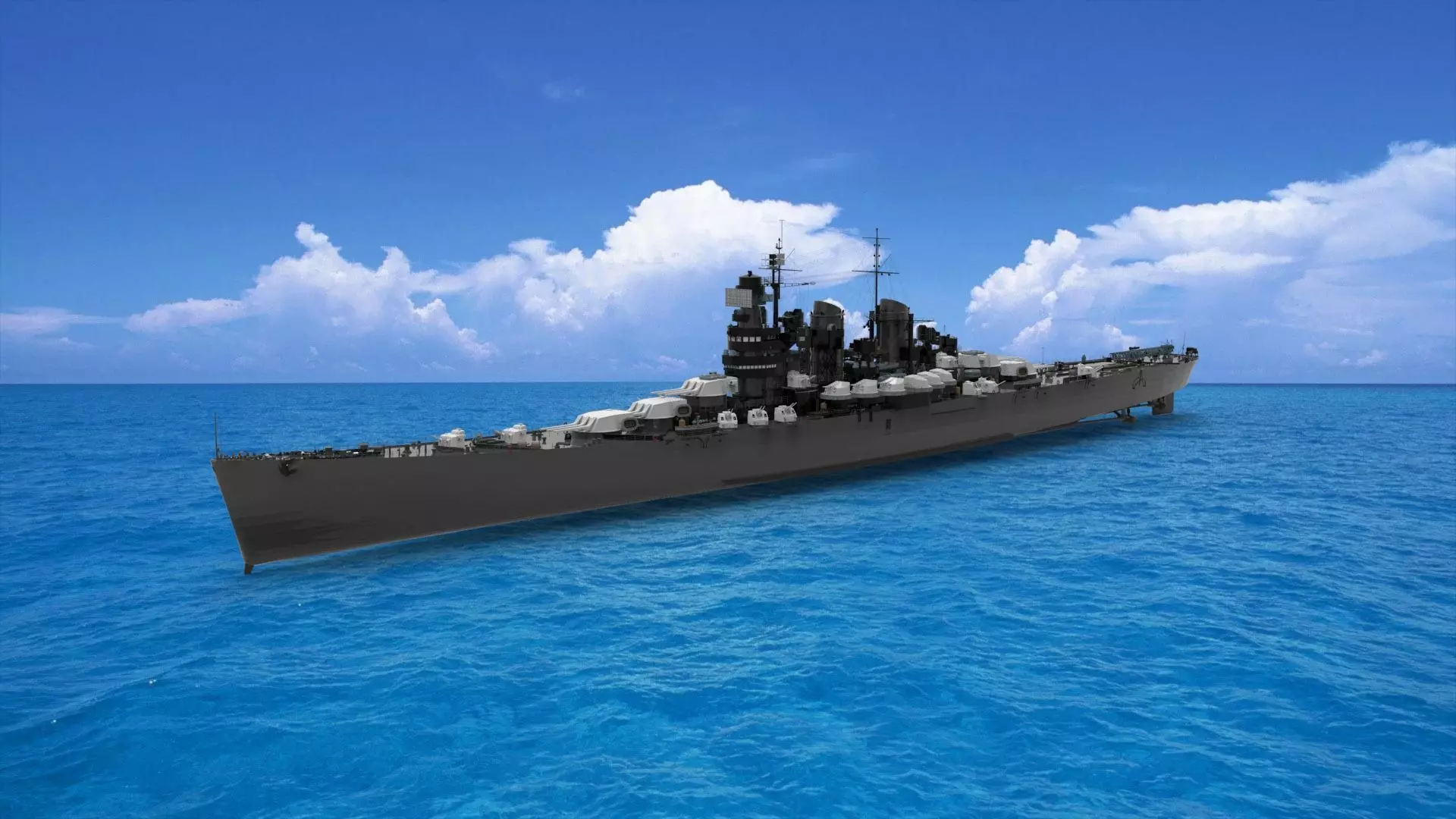 warship 3D model_0