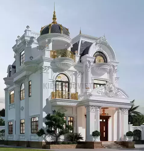 neoclassical castle revit model Low-poly 3D model