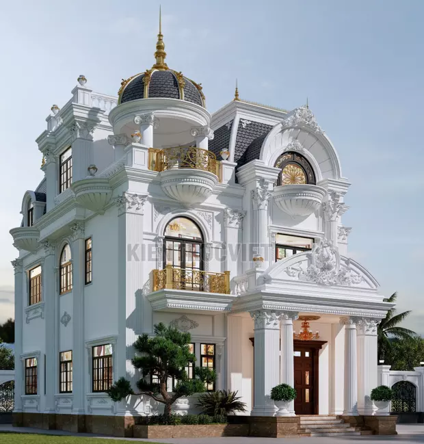 neoclassical castle revit model Low-poly 3D model Low-poly 3D model_0