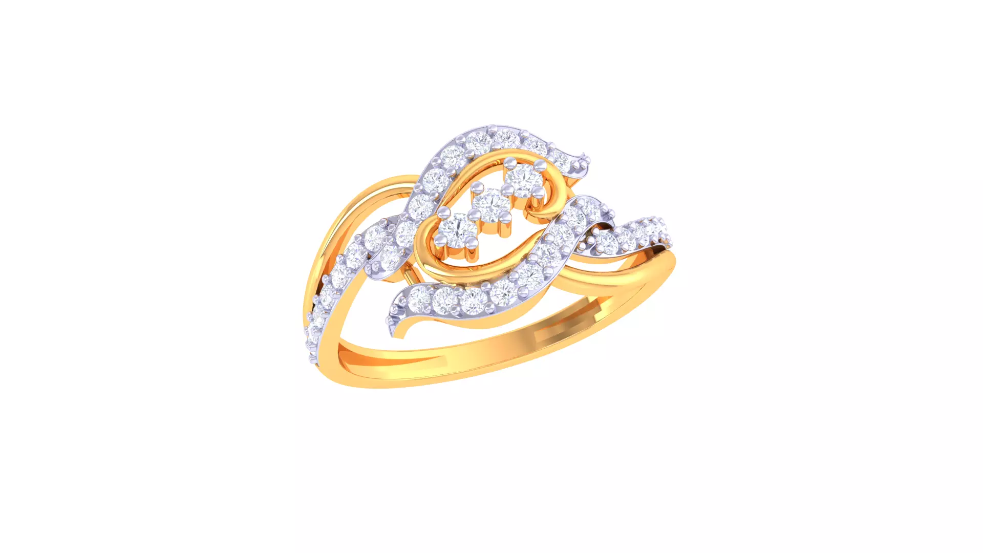 Women Ring Render 3dm STL OBJ FBX Details 3D print model
