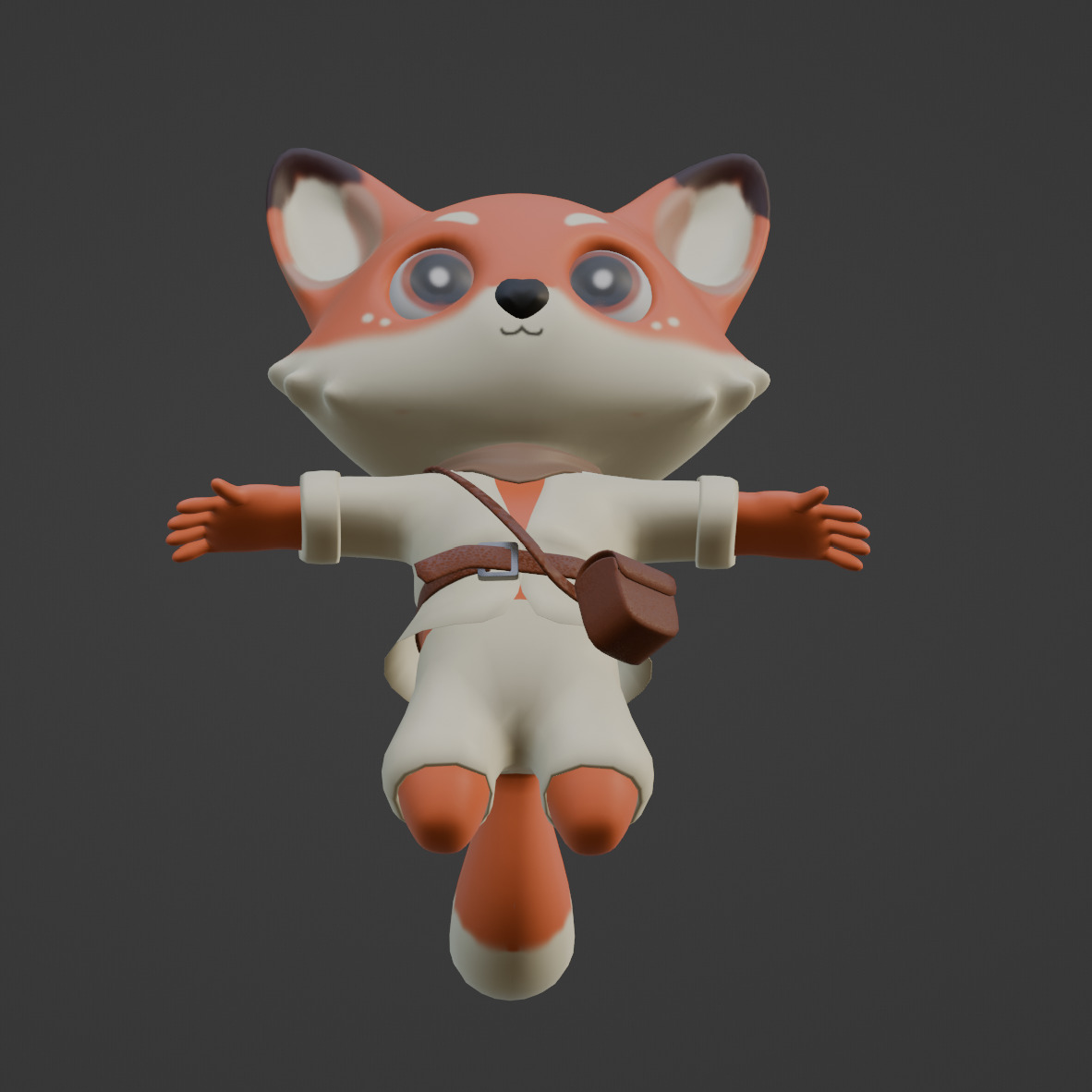 Stylized Fantasy Fox Character 3D model_5