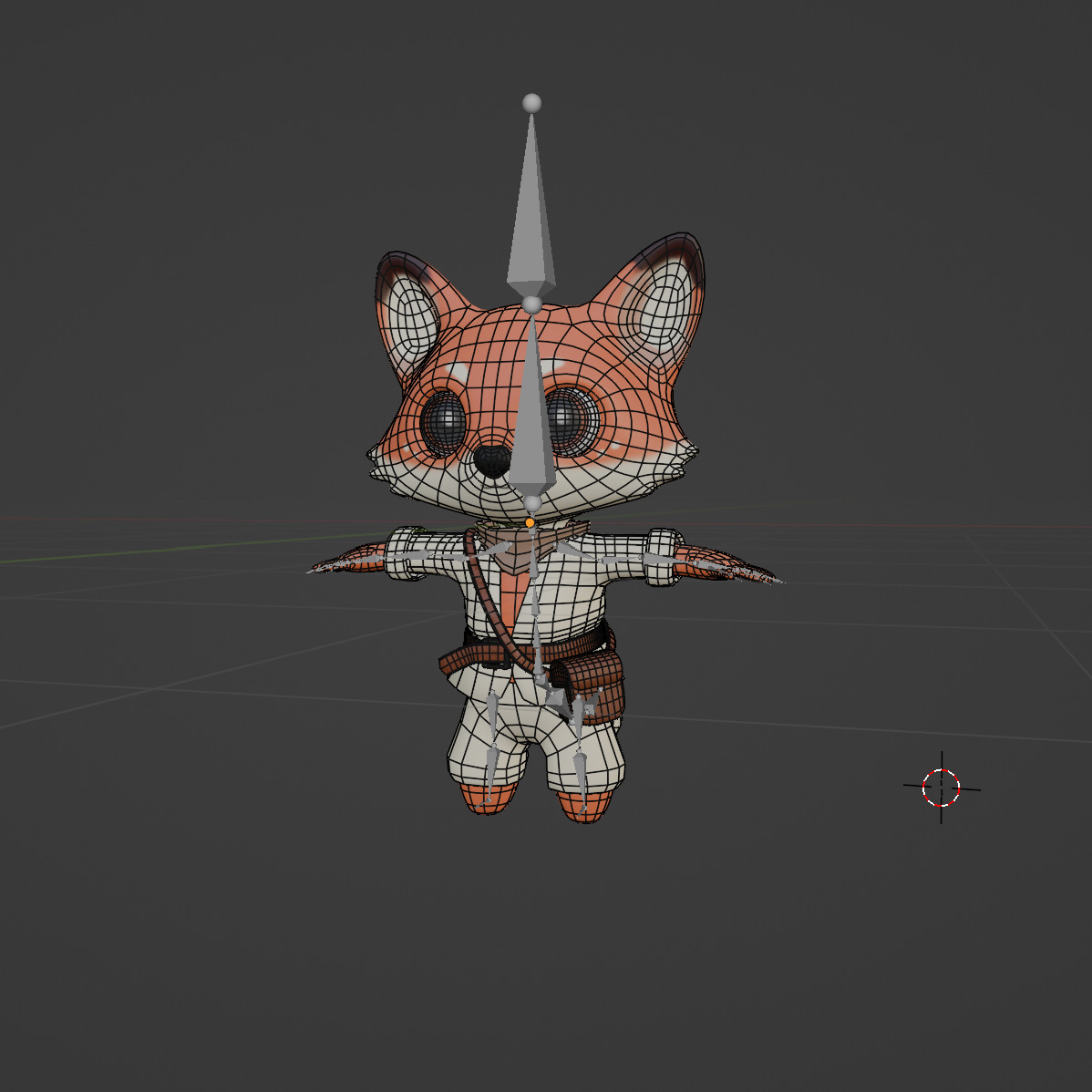 Stylized Fantasy Fox Character 3D model_2