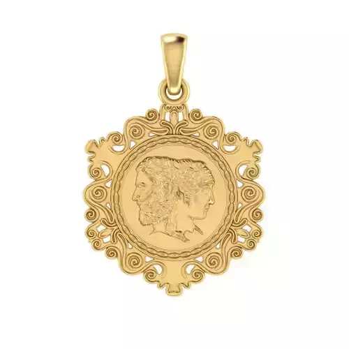 Zeus and Hera Janiform Necklace