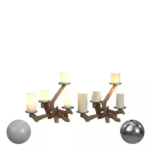 Handmade Driftwood Pillar 3D model