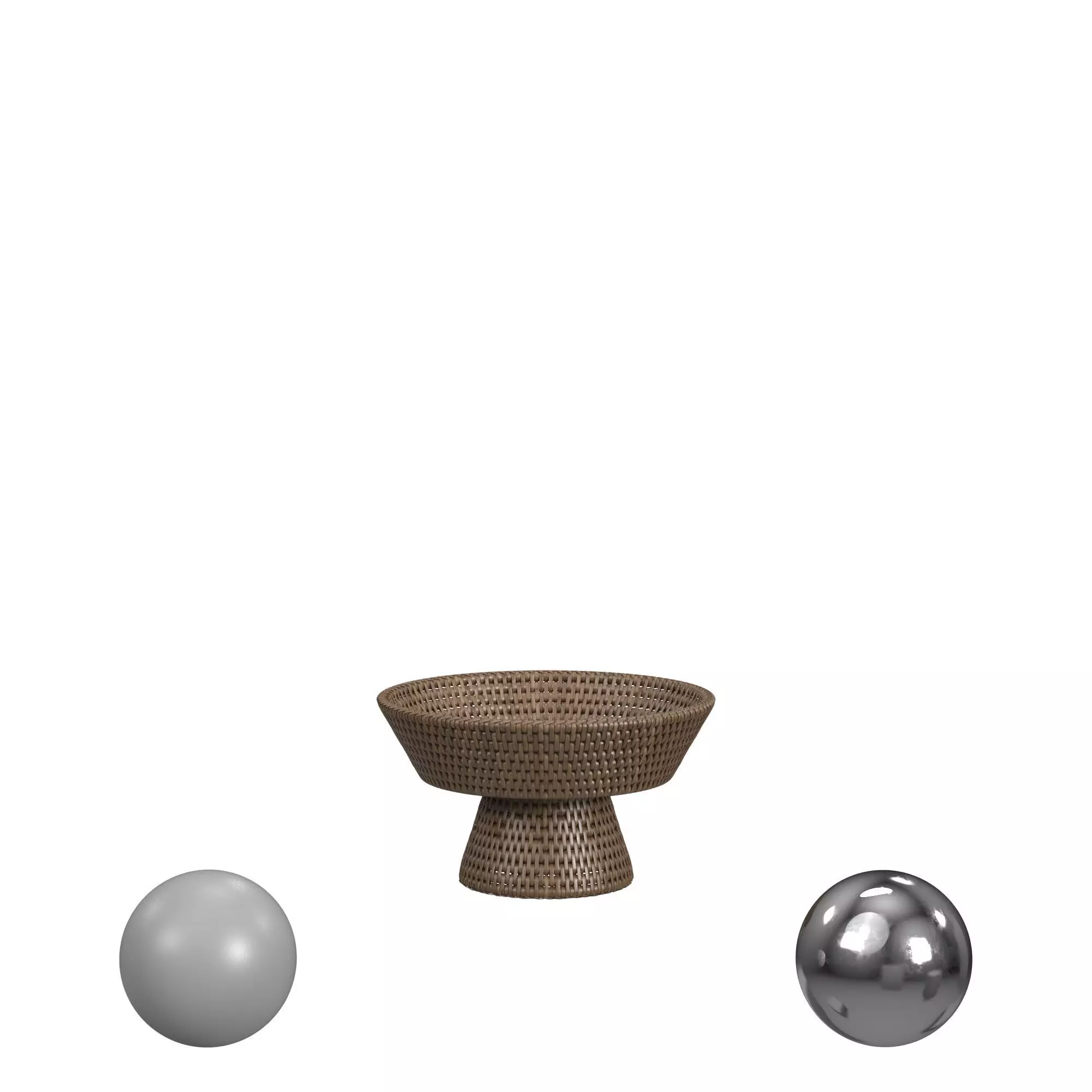 Rattan Fruit Bowl 3D model_0