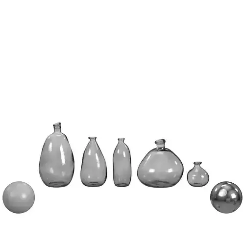 Recycled Glass Vases 3D model