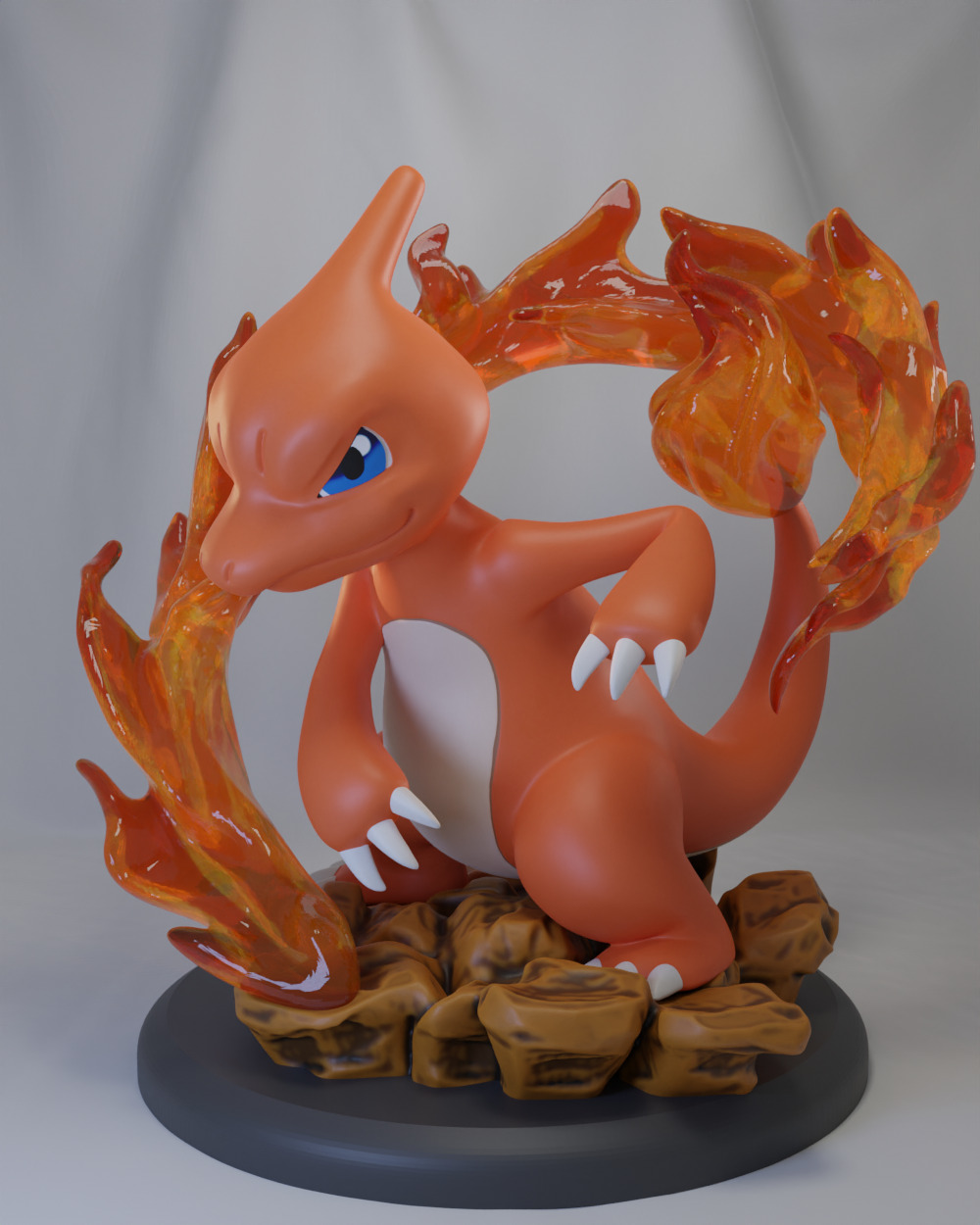 Charmander Charmaleon Charizard Pack 3D print model_2