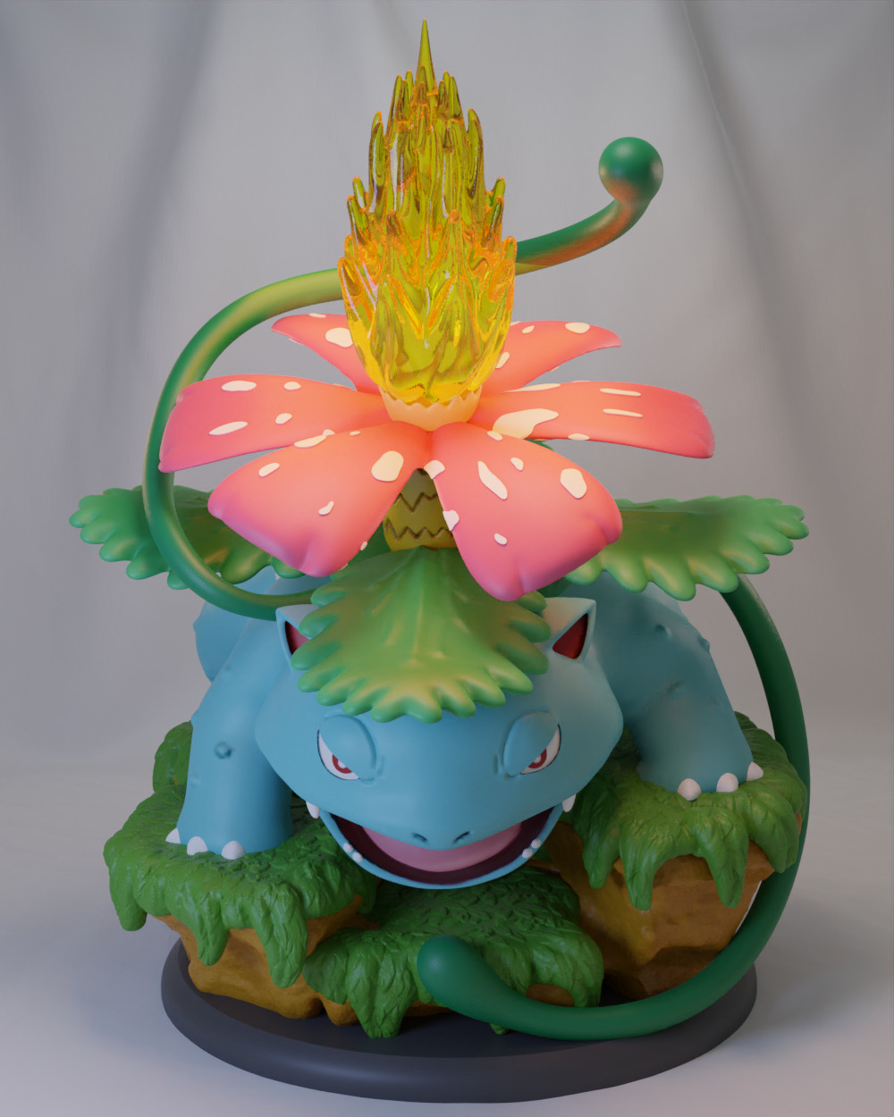 Bulbasaur Ivysaur Venusaur Pack 3D print model_3