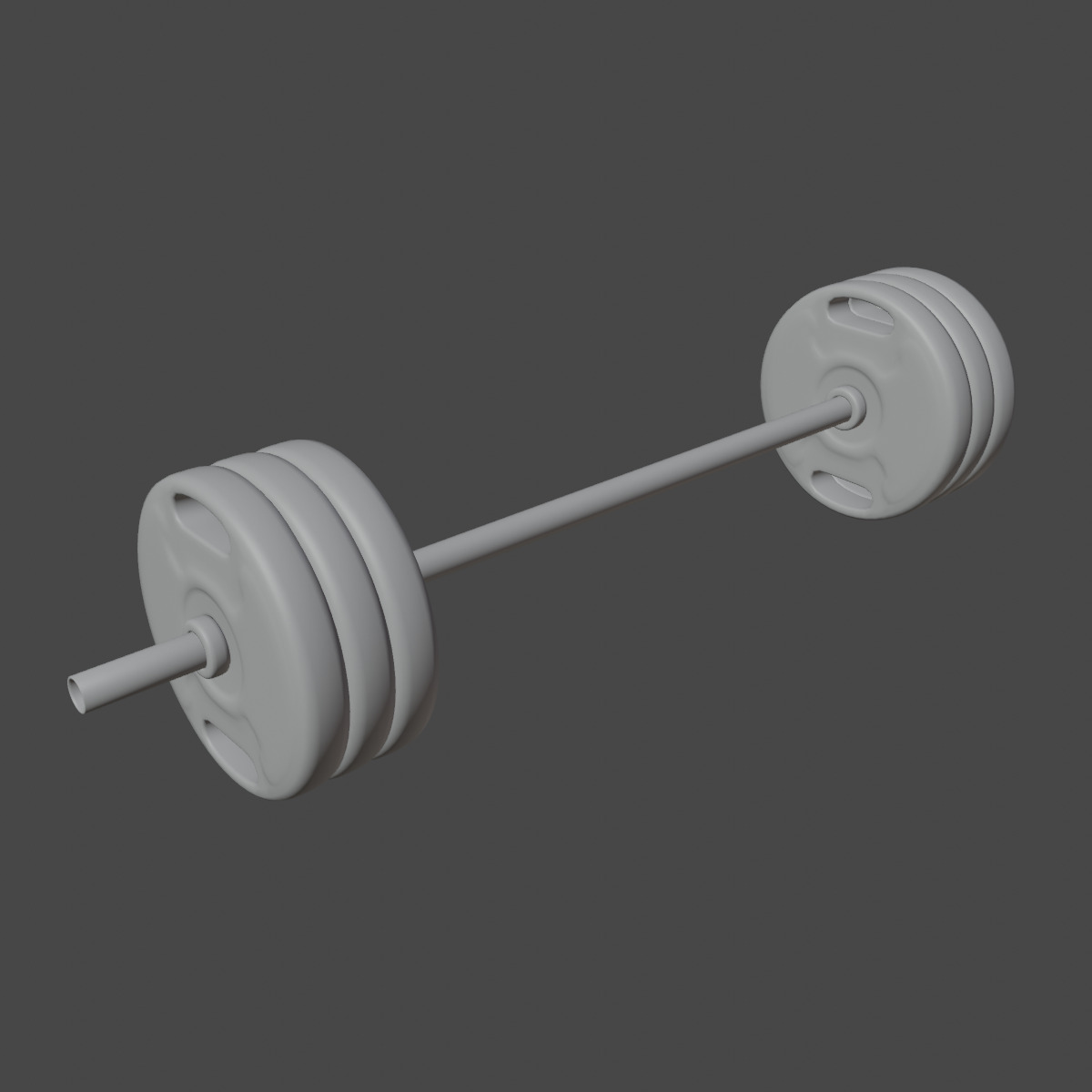 Techno Gym Barbell 05 3D model_8