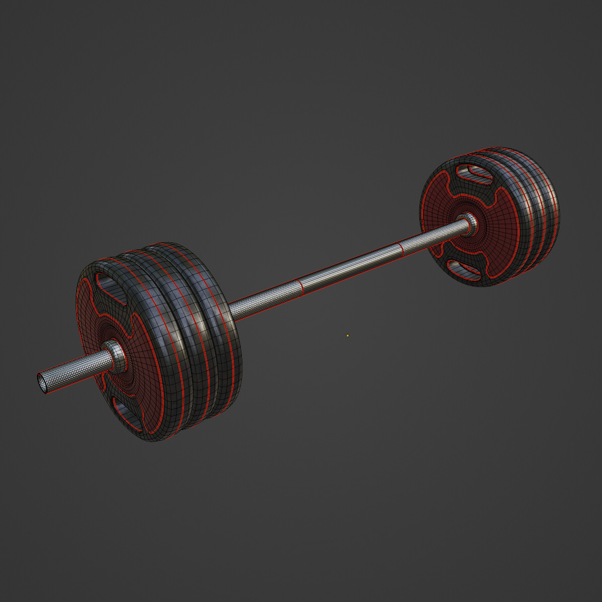 Techno Gym Barbell 05 3D model_7