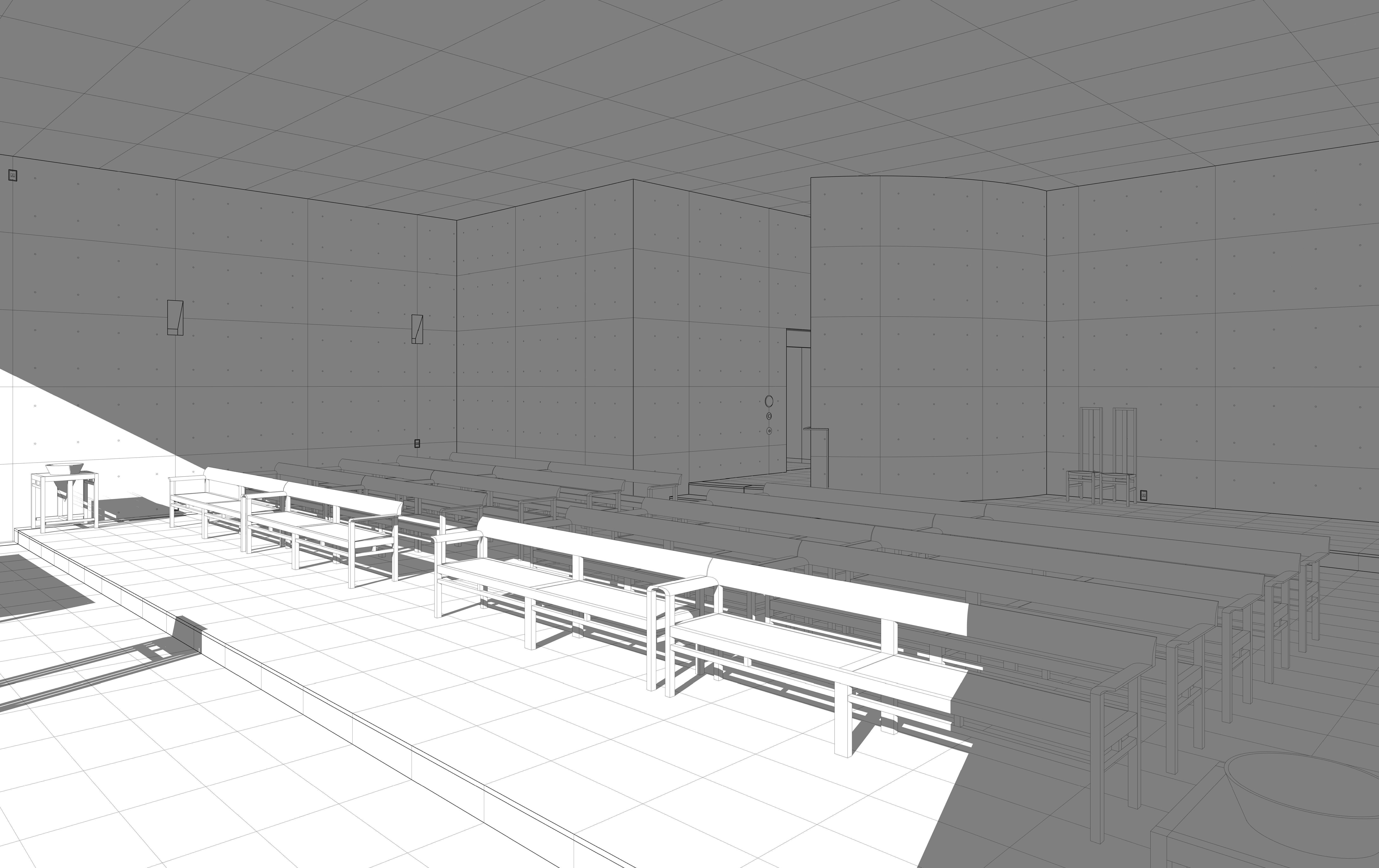 Tadao Ando - Church on the Water 3D model_25