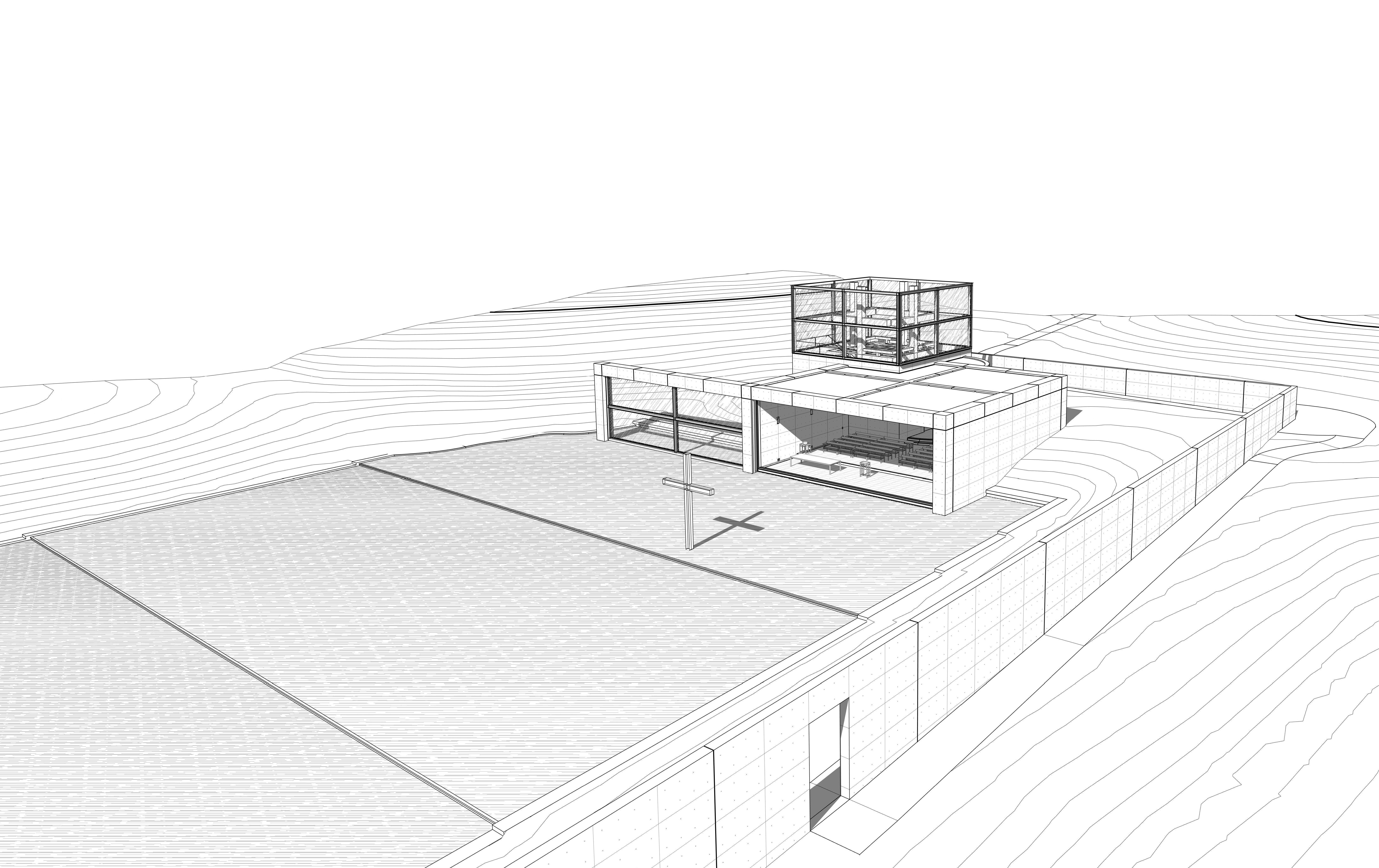 Tadao Ando - Church on the Water 3D model_13