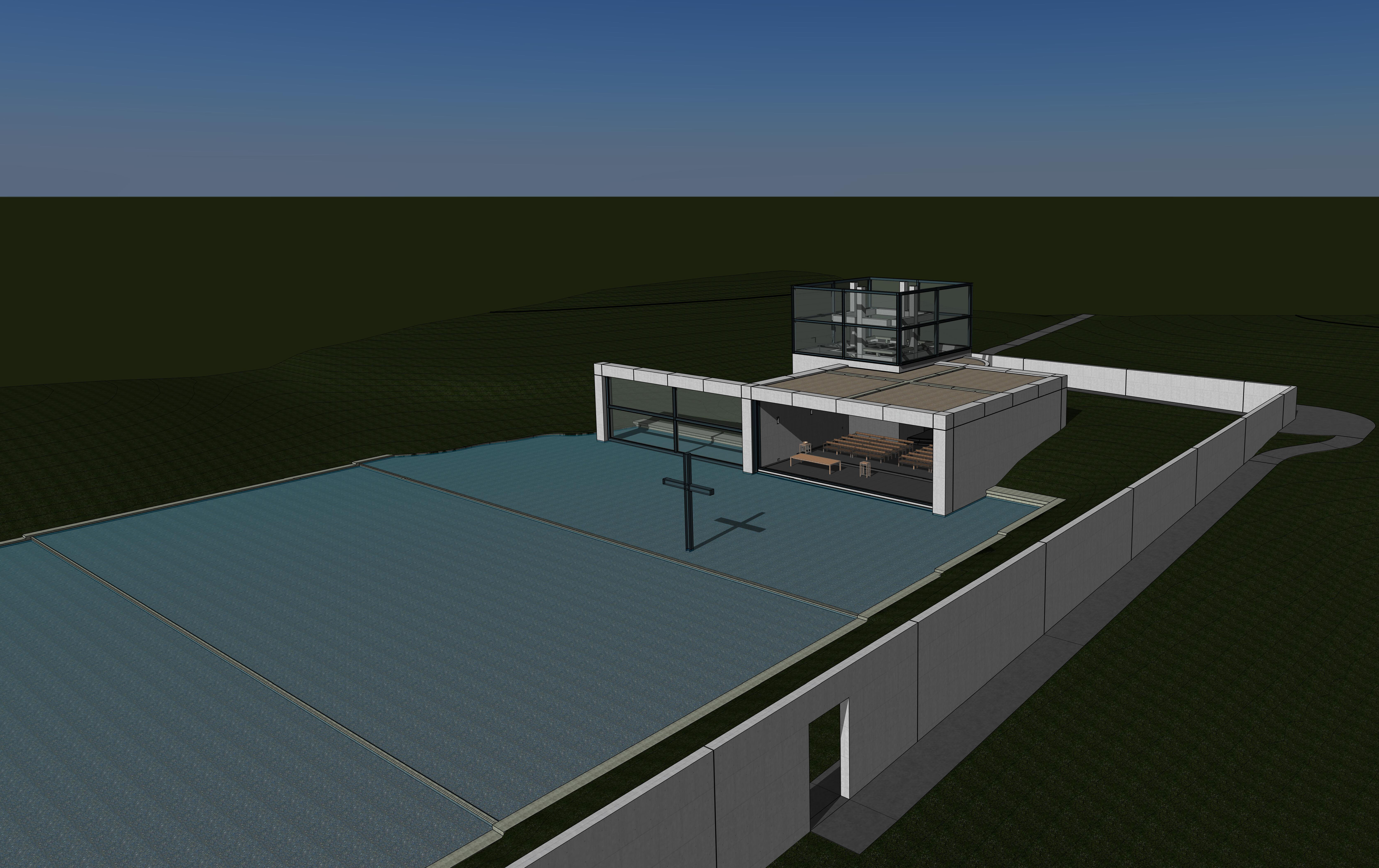 Tadao Ando - Church on the Water 3D model_12