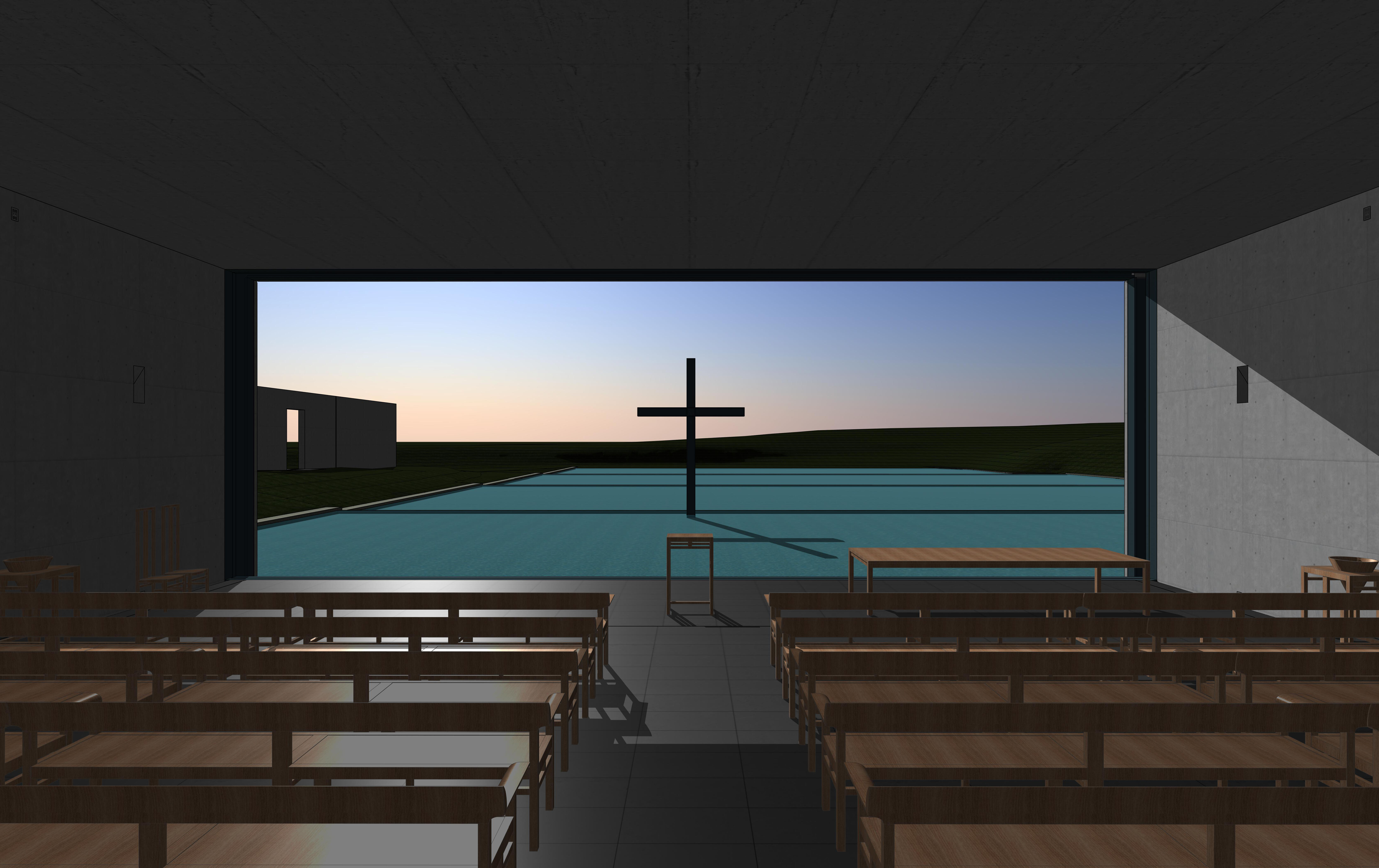 Tadao Ando - Church on the Water 3D model_26