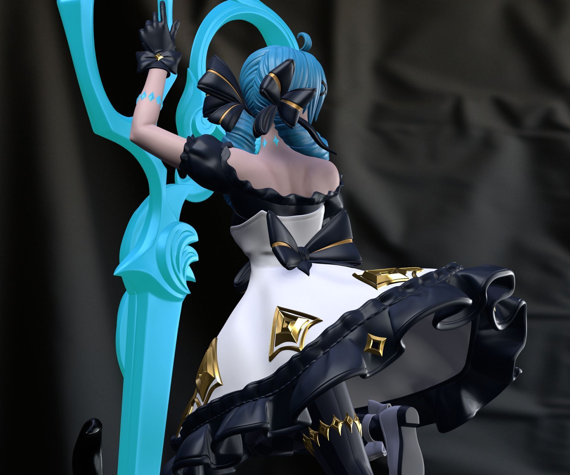 Gwen League of Legends 3D print model_7