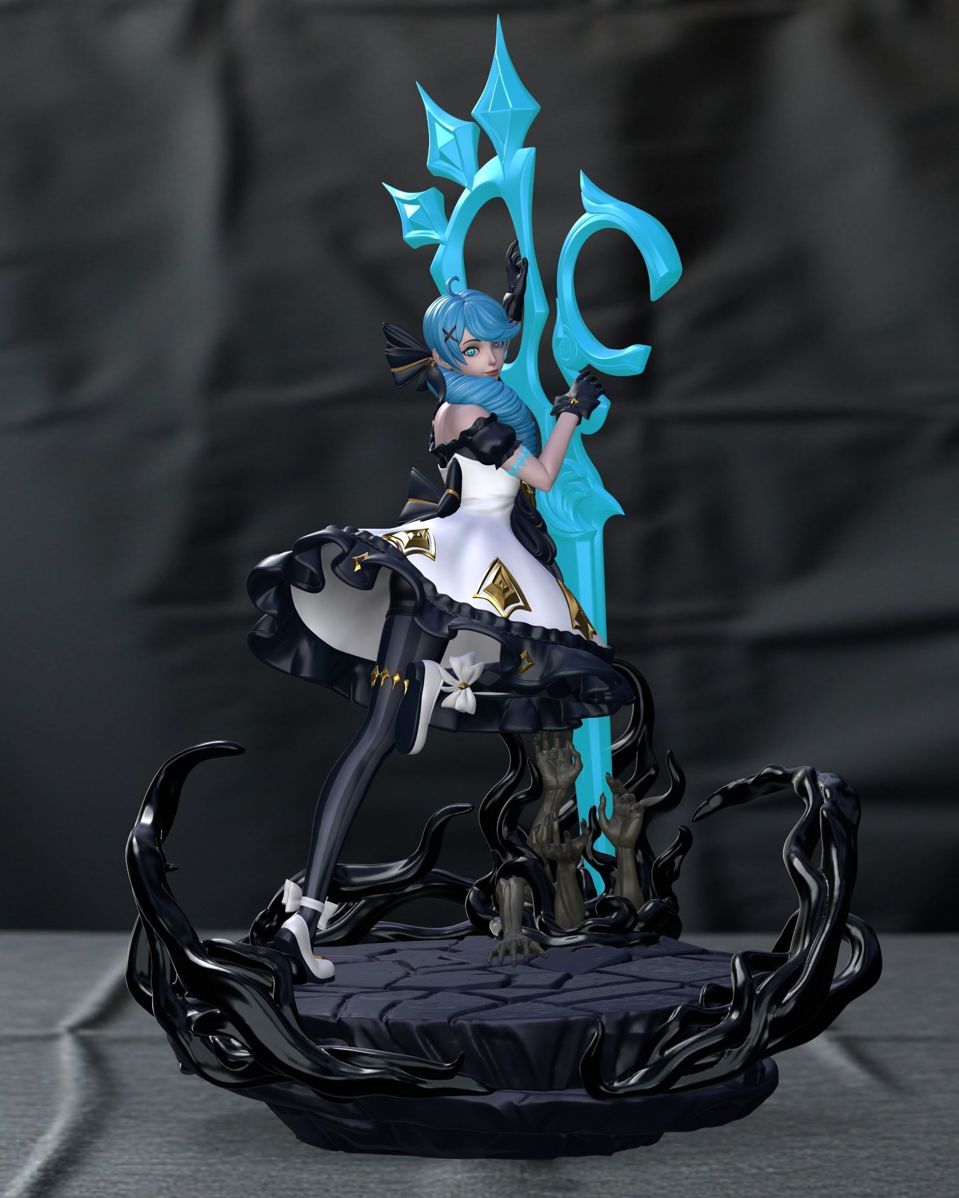 Gwen League of Legends 3D print model_2