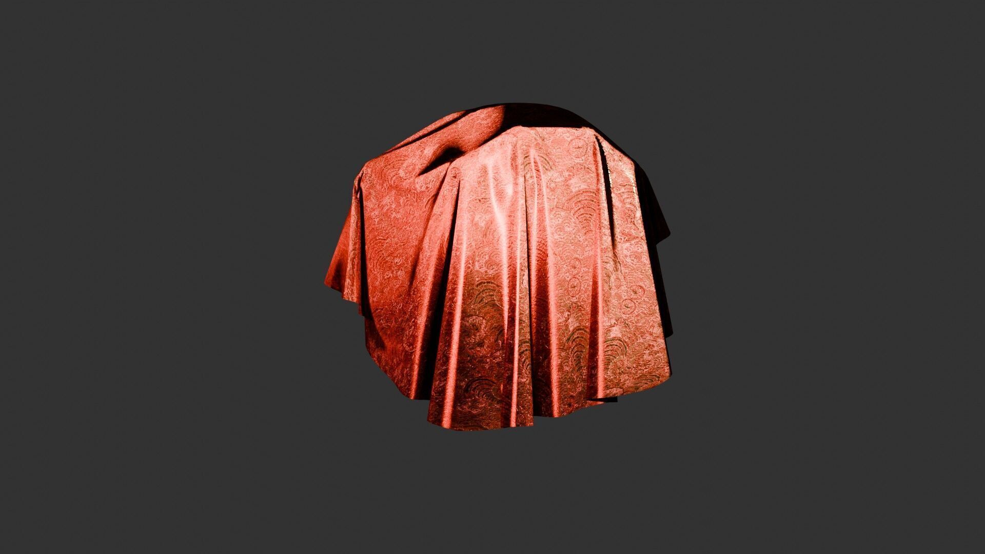 Oriental Fabric Seamless Material Asian Pattern Low-poly 3D model_19