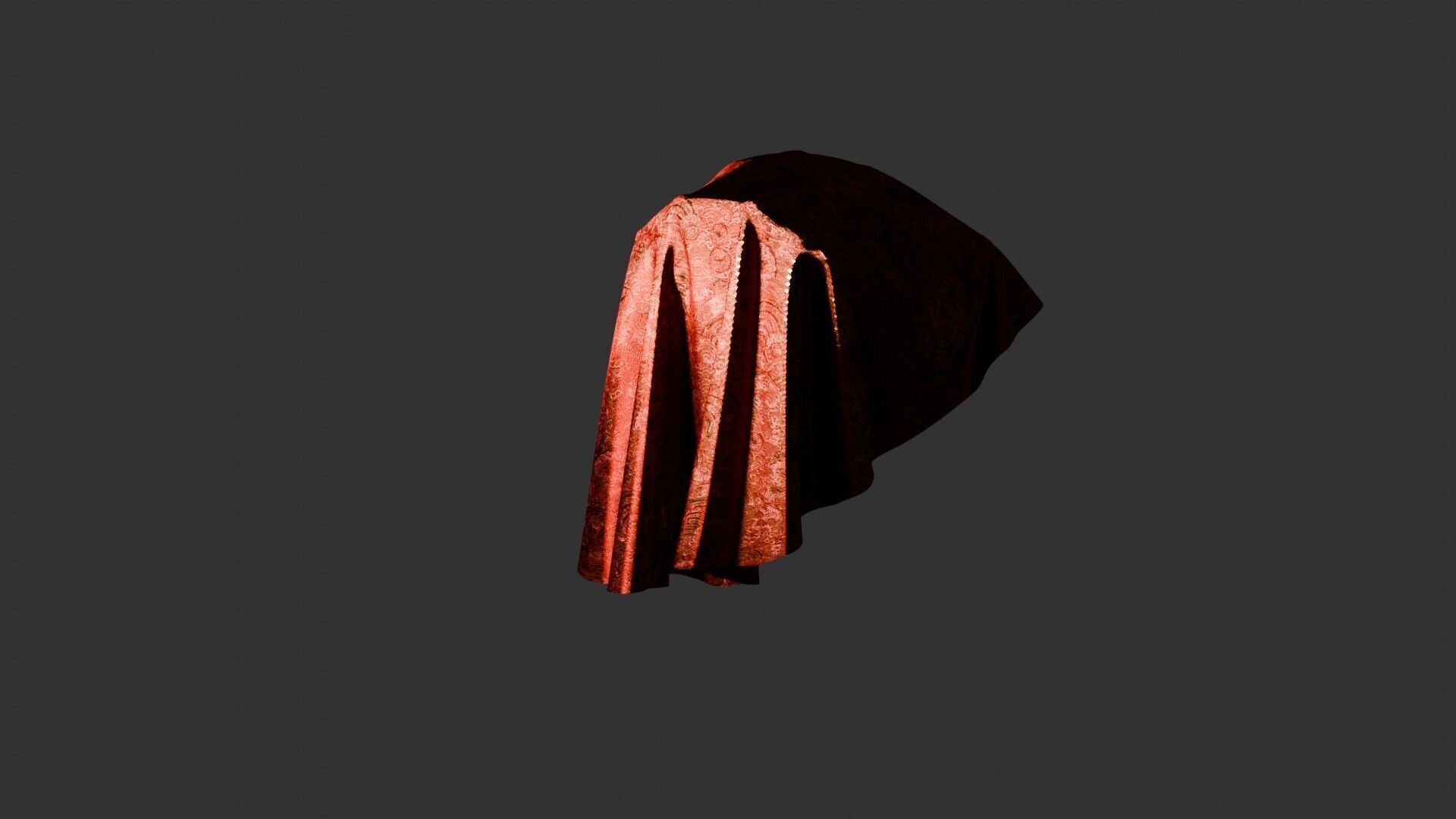 Oriental Fabric Seamless Material Asian Pattern Low-poly 3D model_33