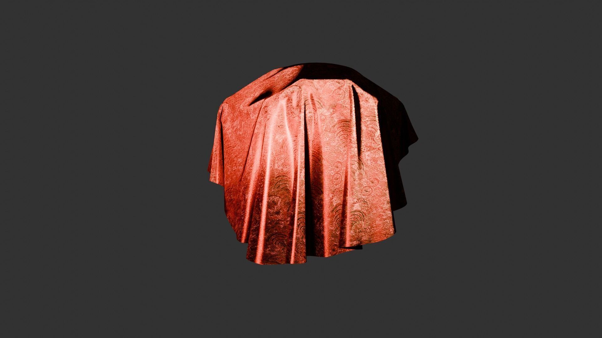 Oriental Fabric Seamless Material Asian Pattern Low-poly 3D model_22