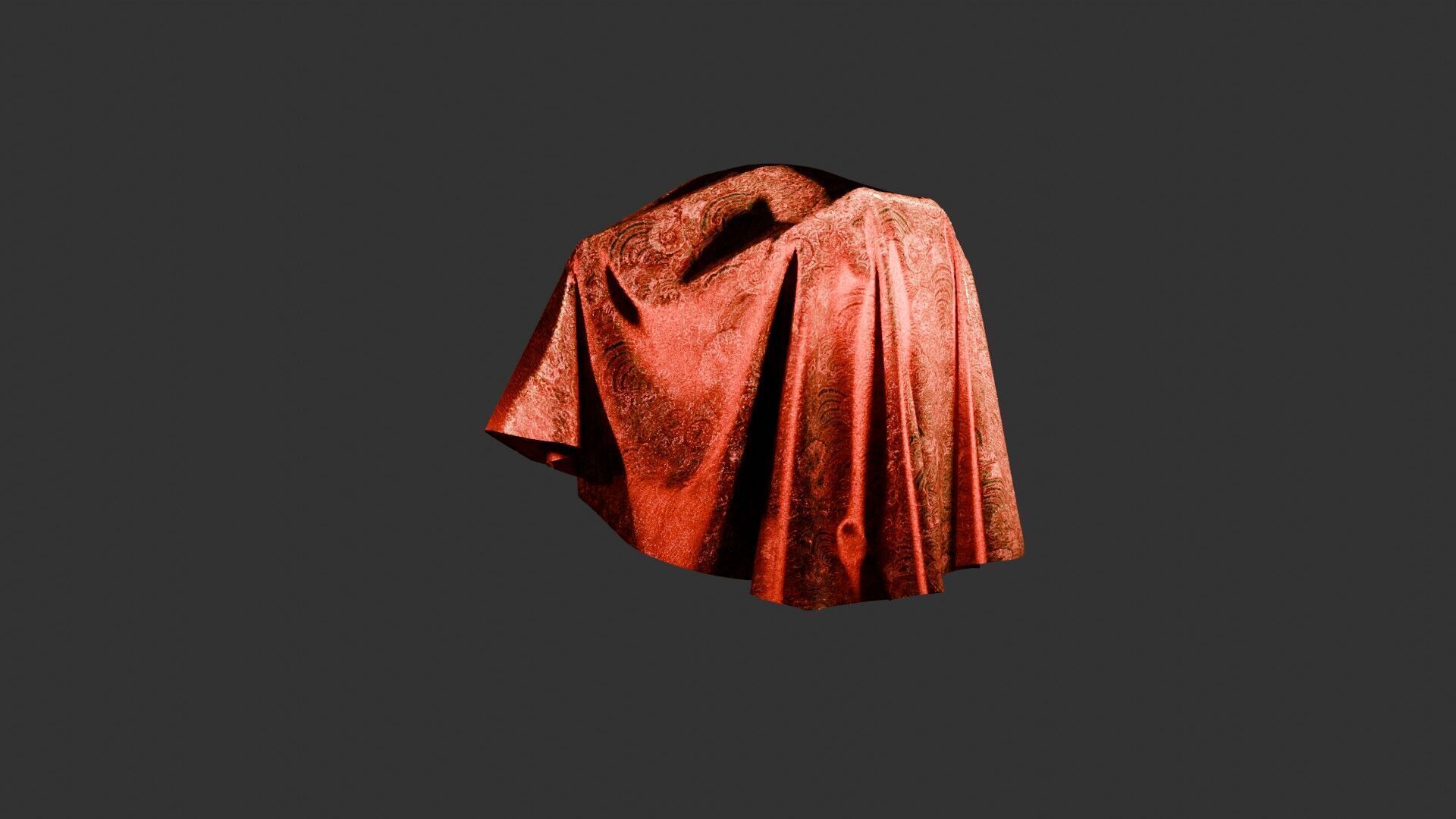 Oriental Fabric Seamless Material Asian Pattern Low-poly 3D model_6