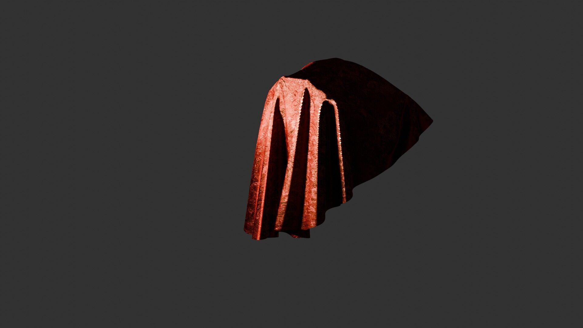 Oriental Fabric Seamless Material Asian Pattern Low-poly 3D model_35