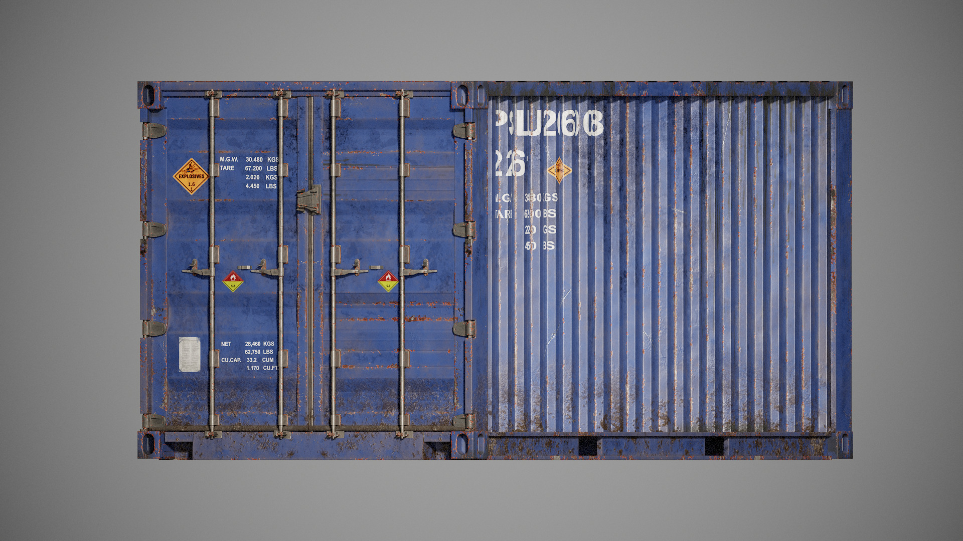 Shipping Container spp Low-poly 3D model_16