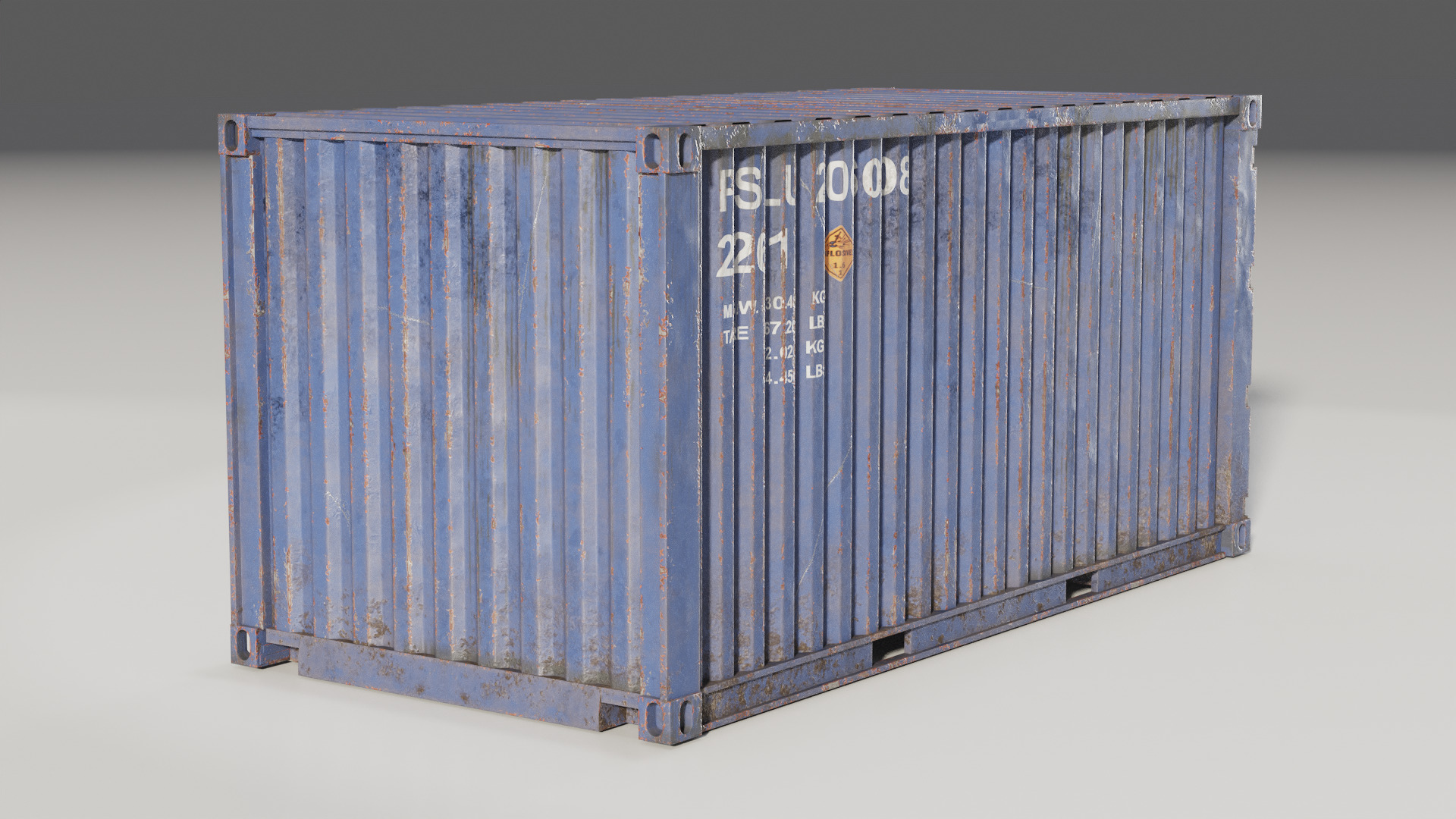 Shipping Container spp Low-poly 3D model_6