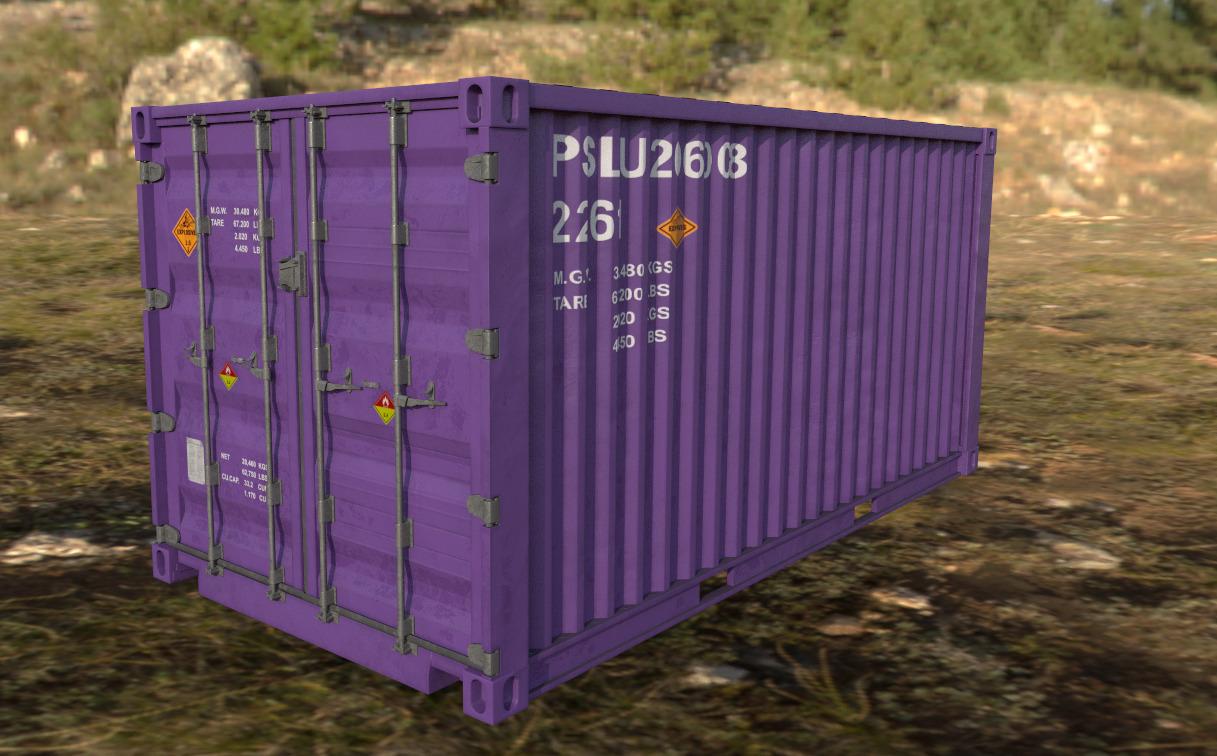 Shipping Container spp Low-poly 3D model_29